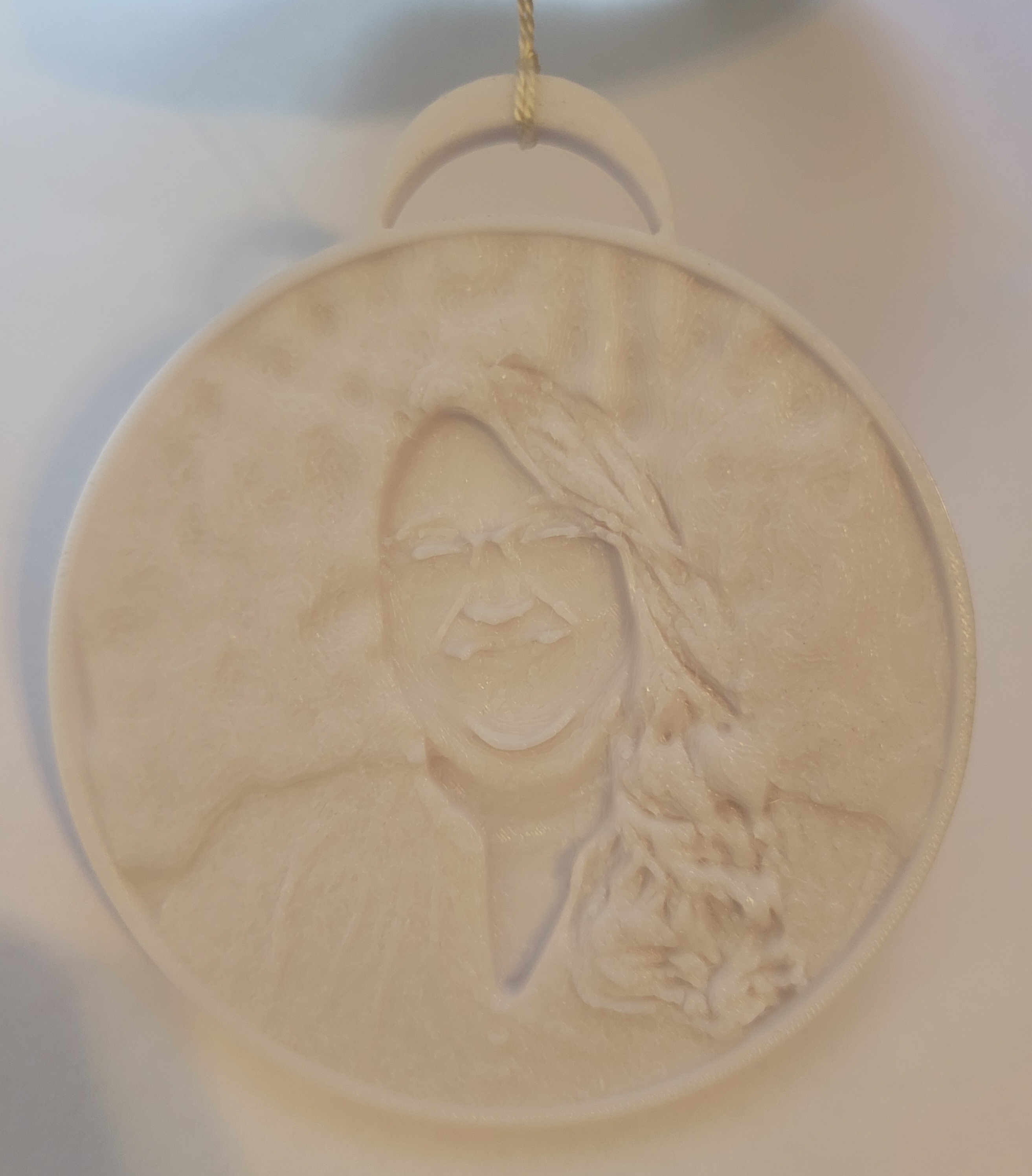 Custom 3D Printed Portrait Pendant