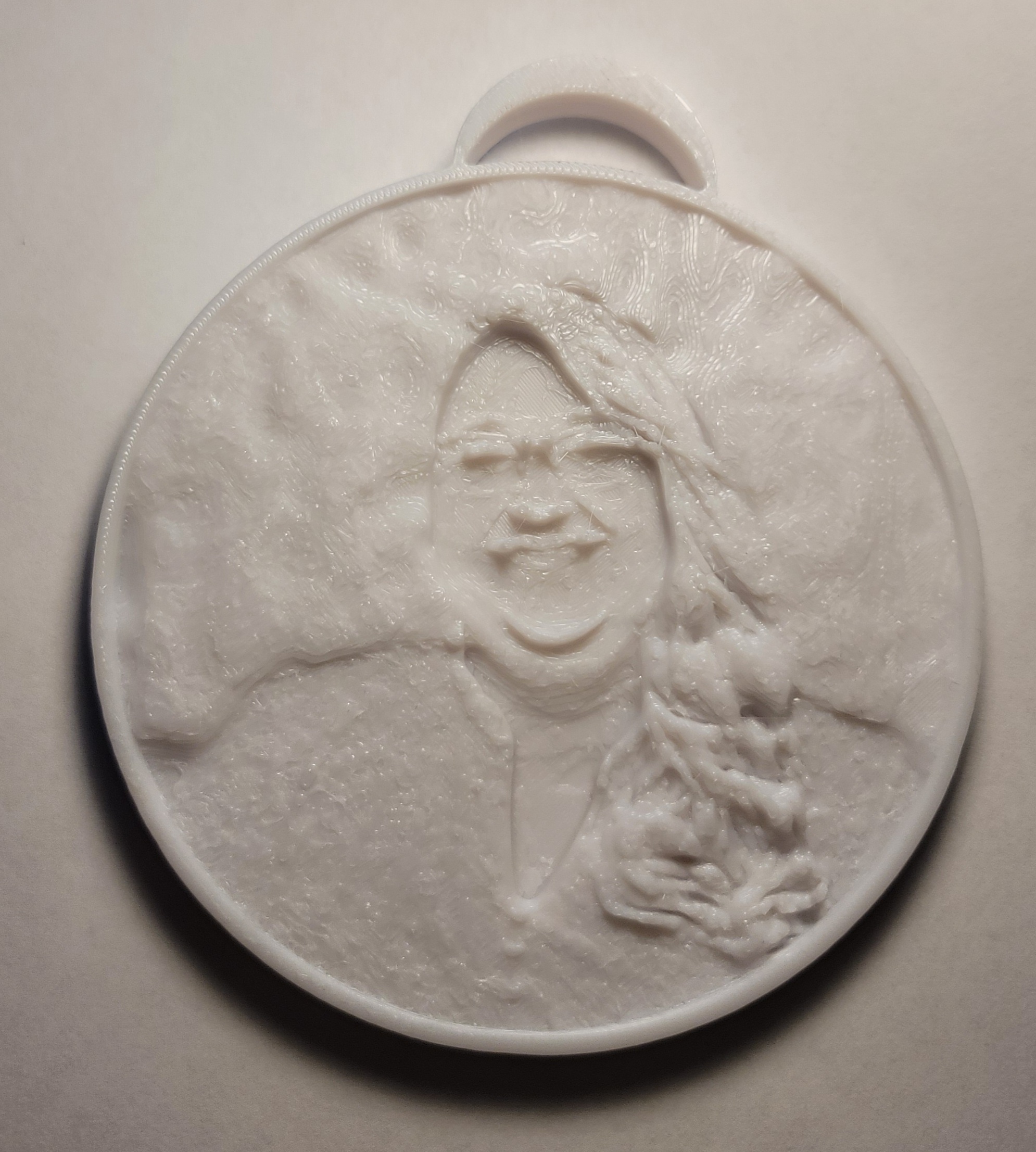 Custom 3D Printed Portrait Pendant