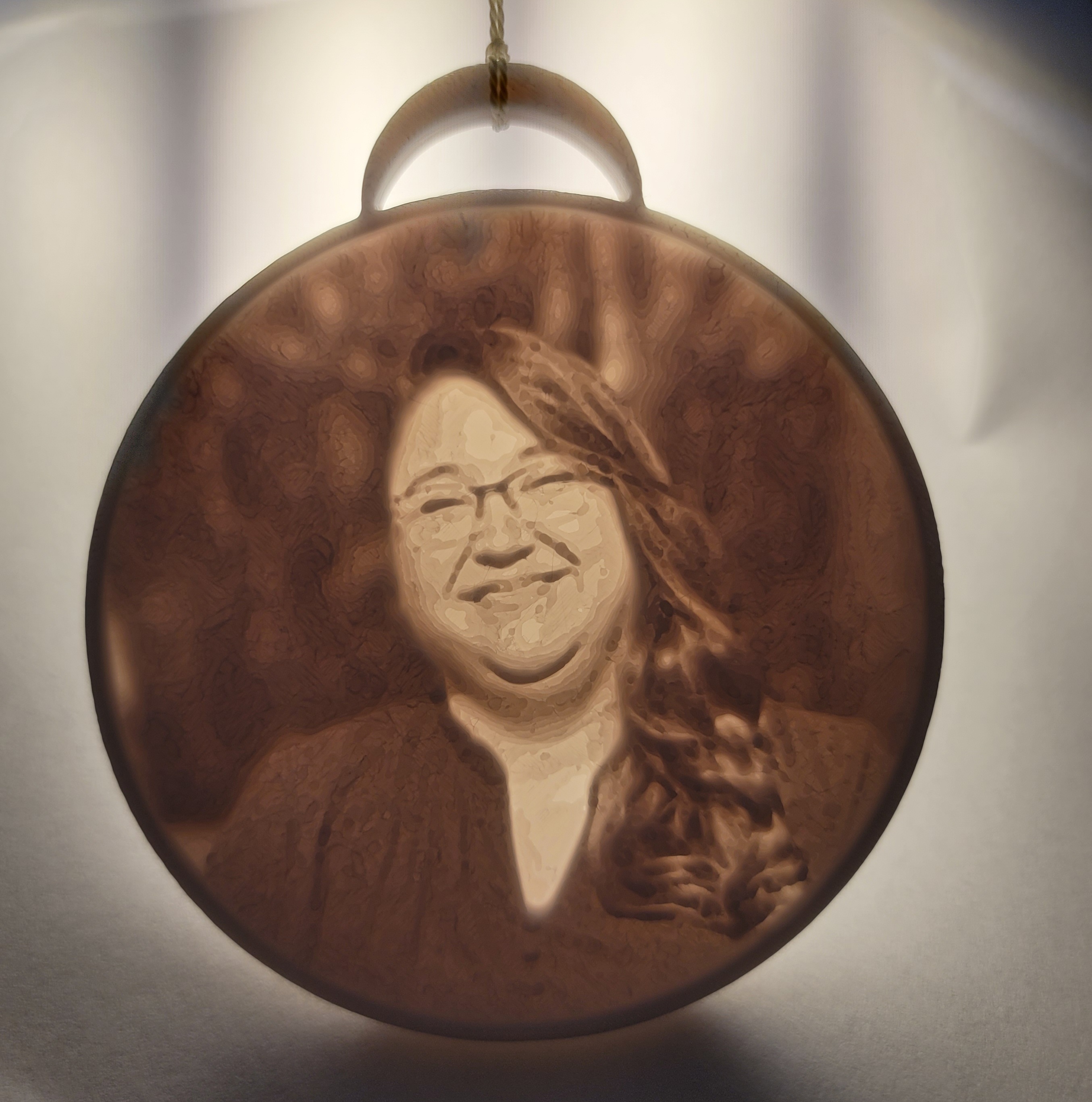 Custom 3D Printed Portrait Pendant