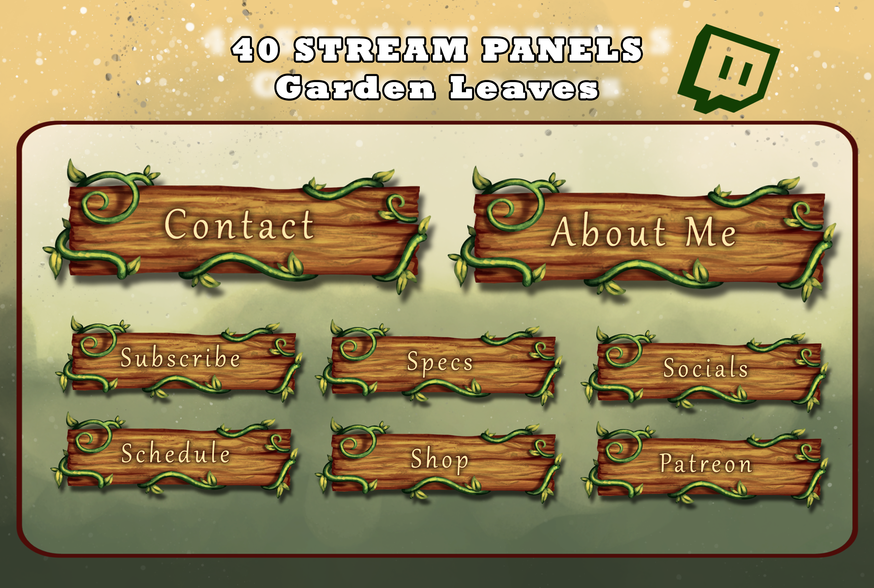 40 Cozy Cottage Twitch Panels