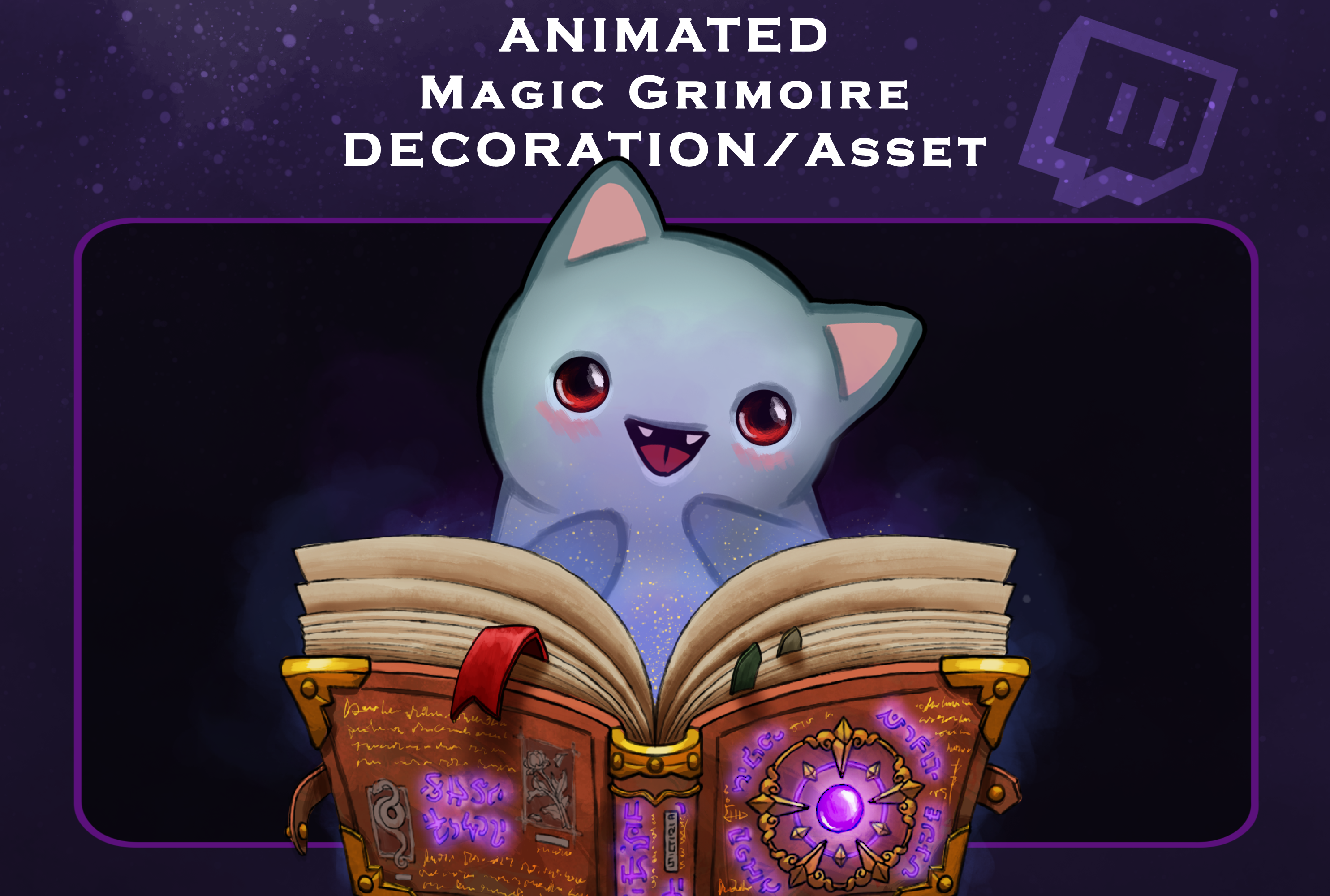 Animated Magic Grimoire Decoration Asset