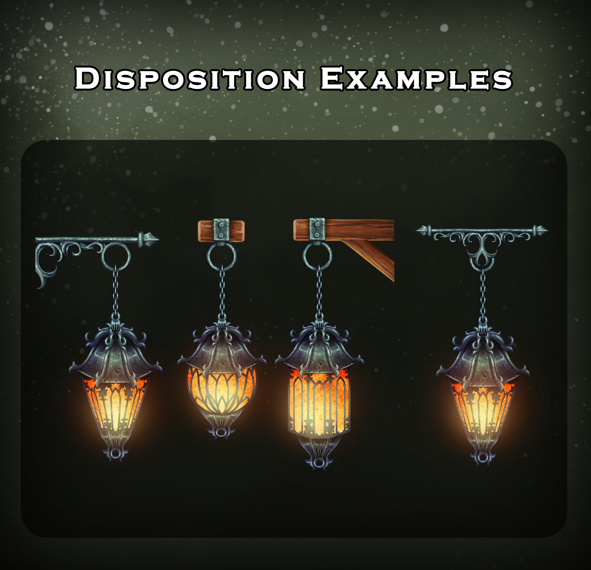 Animated Cute Lantern Decorations Stream Ornamentation pack