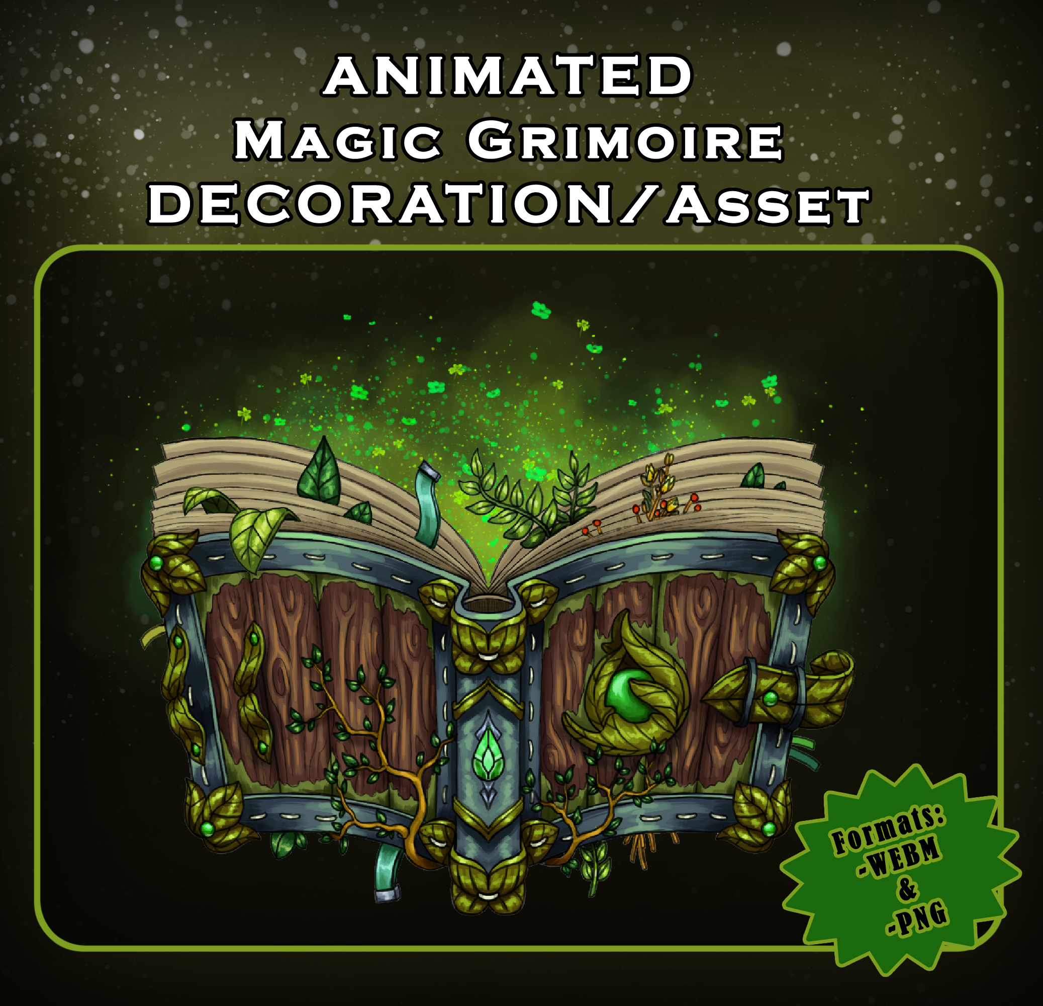 Cute Plant Magic Grimoire Vtuber Asset