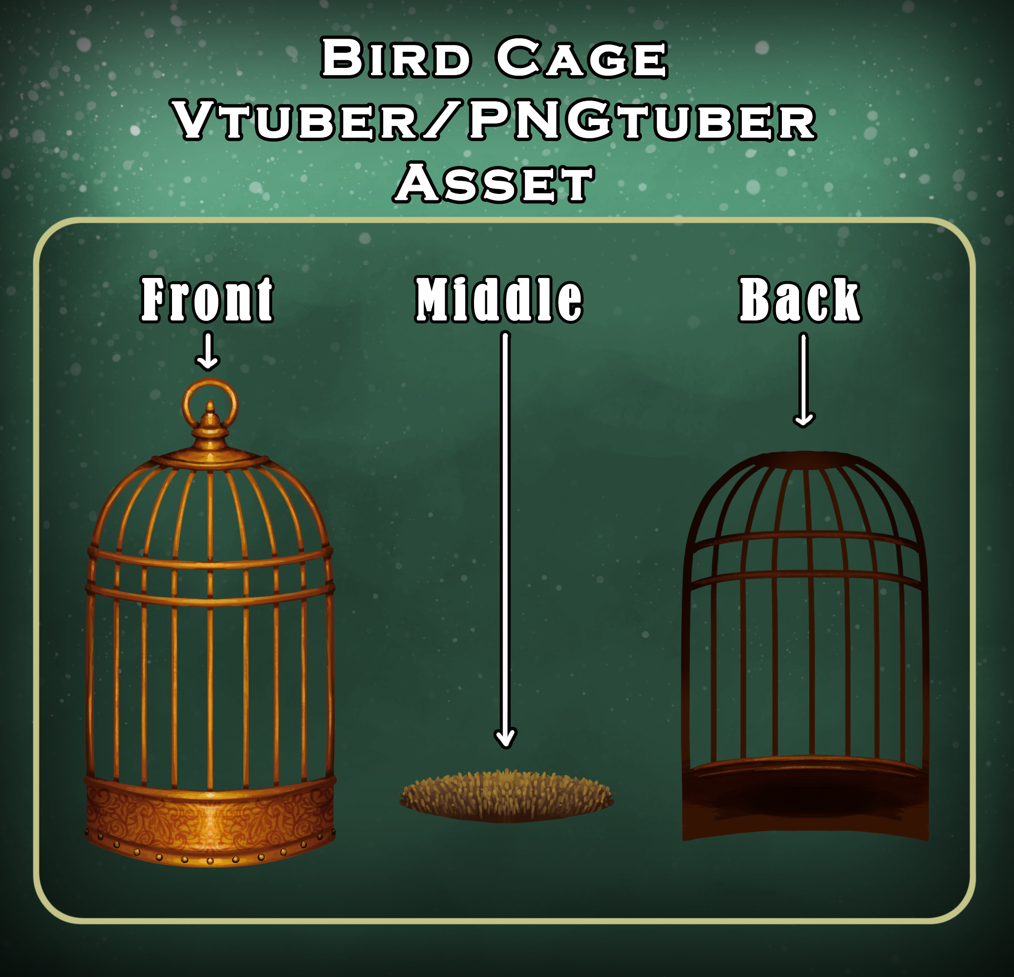 Bird Cage Vtuber/PNGtuber Asset