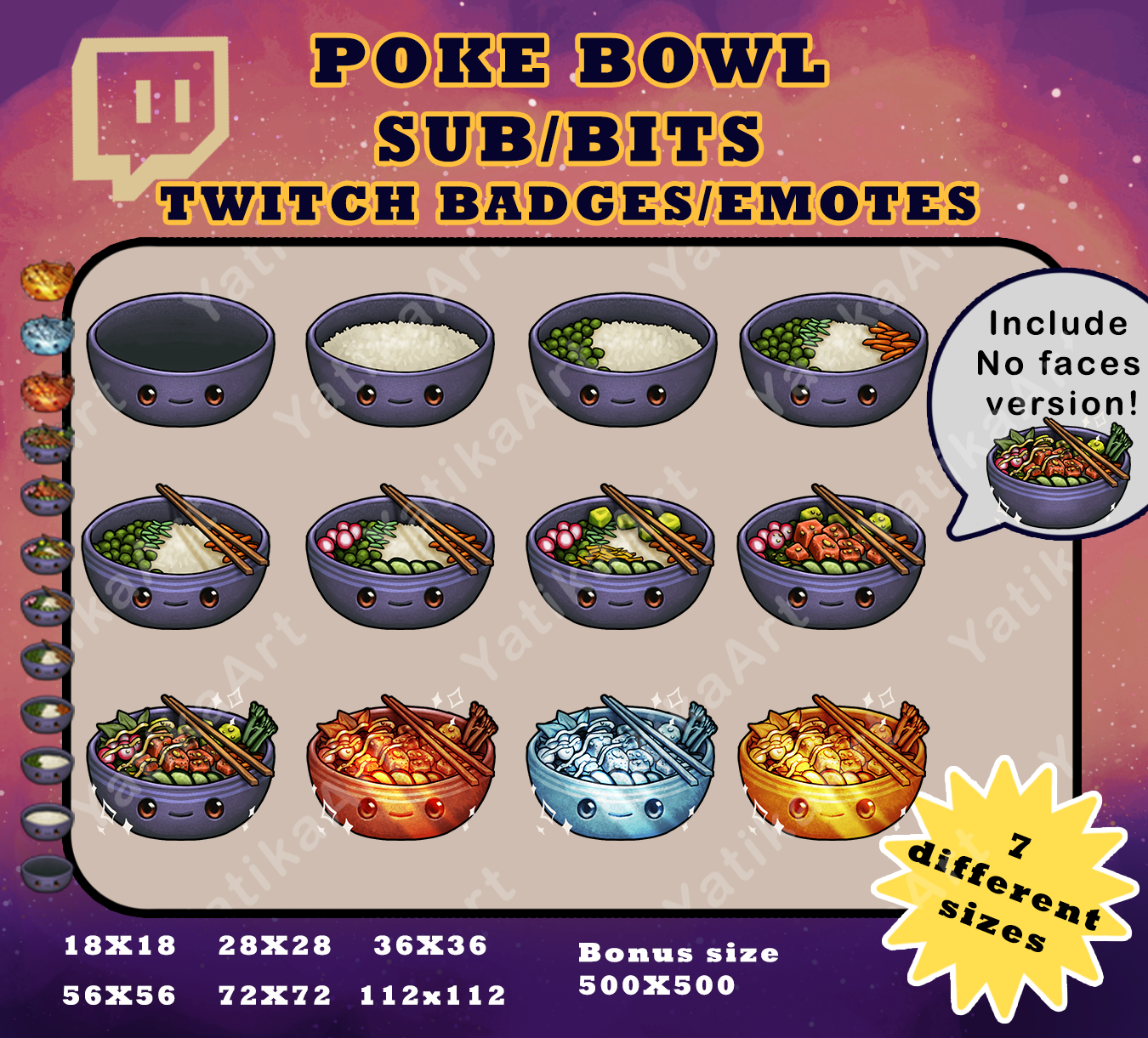 Poke Bowl Twitch Badges/Emotes