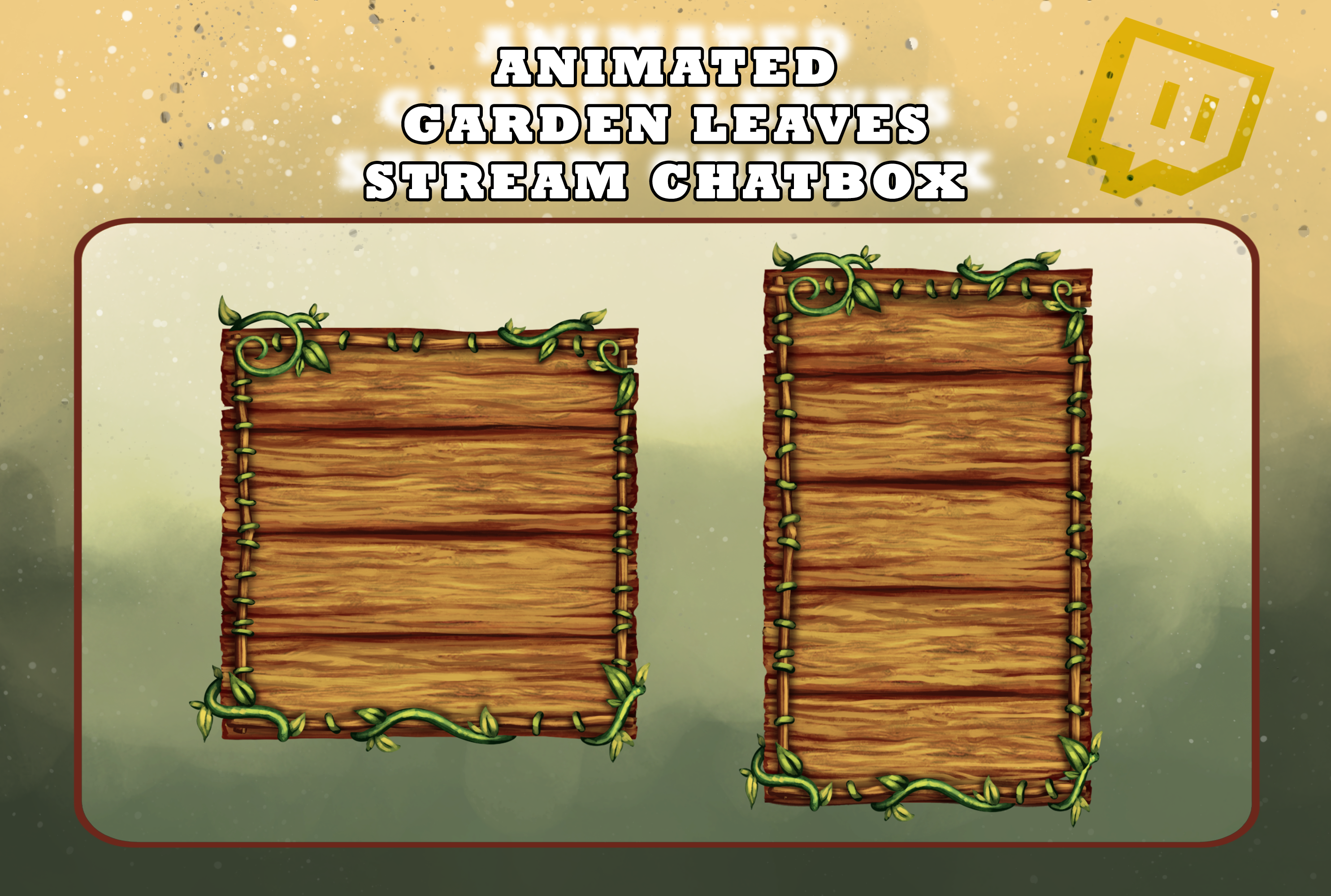 Animated Garden Leaves Stream Chatbox