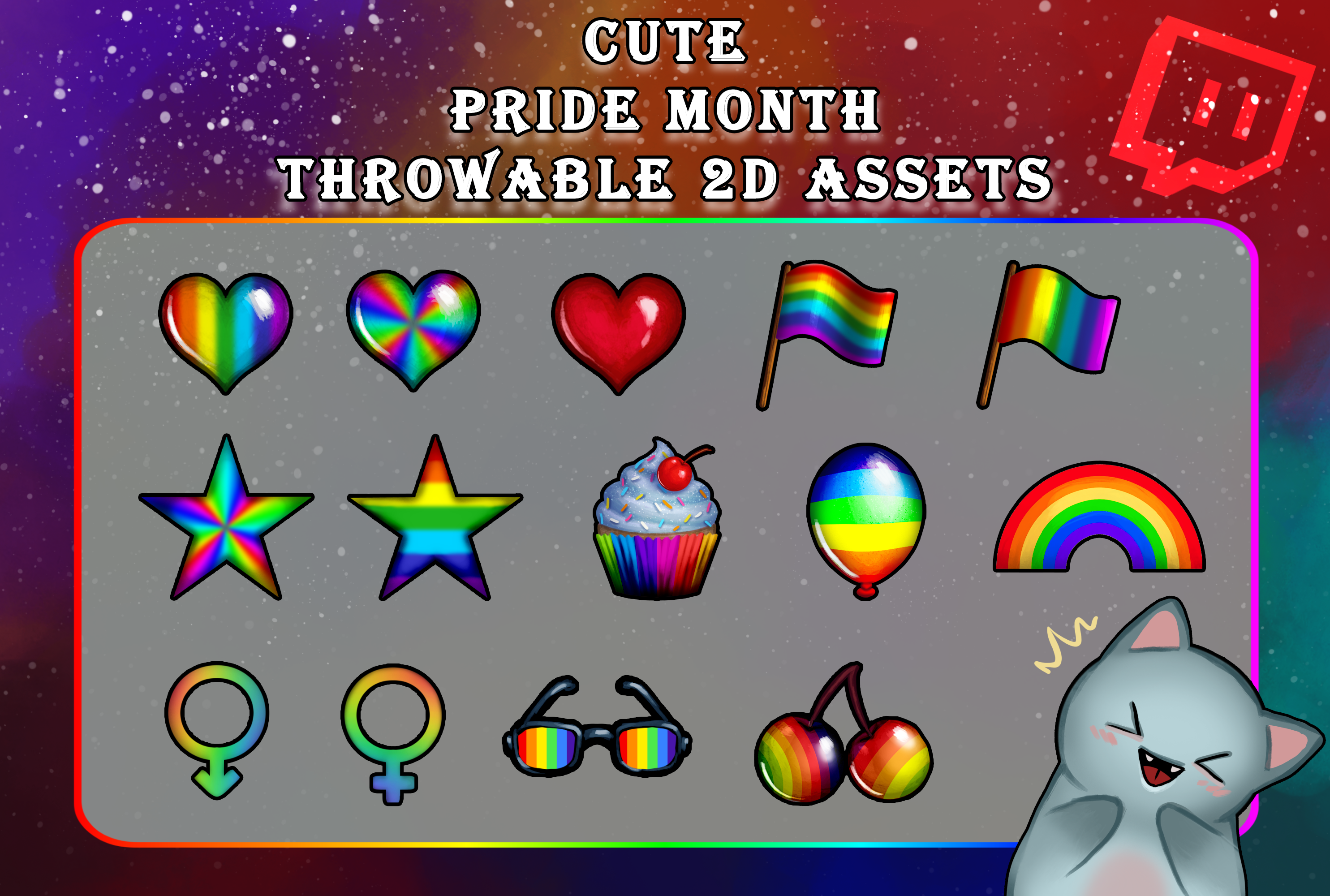 Pride Month Throwable 2D Assets