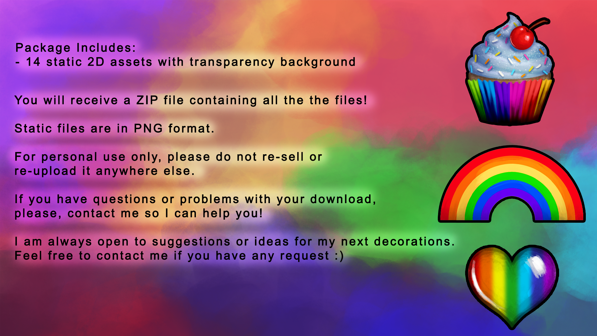 Pride Month Throwable 2D Assets