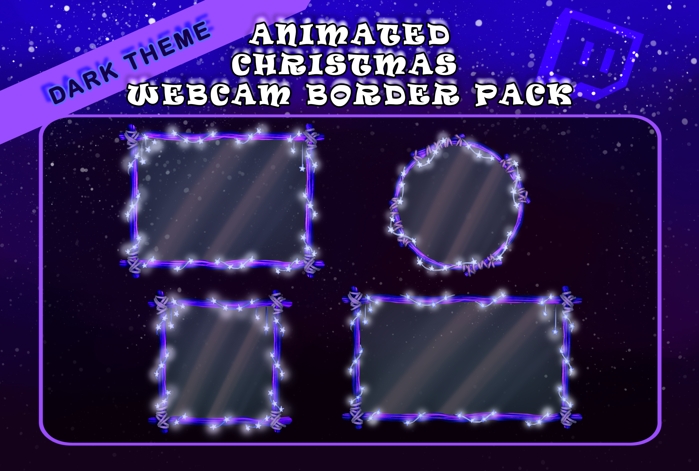 Animated Christmas Webcam Border Pack