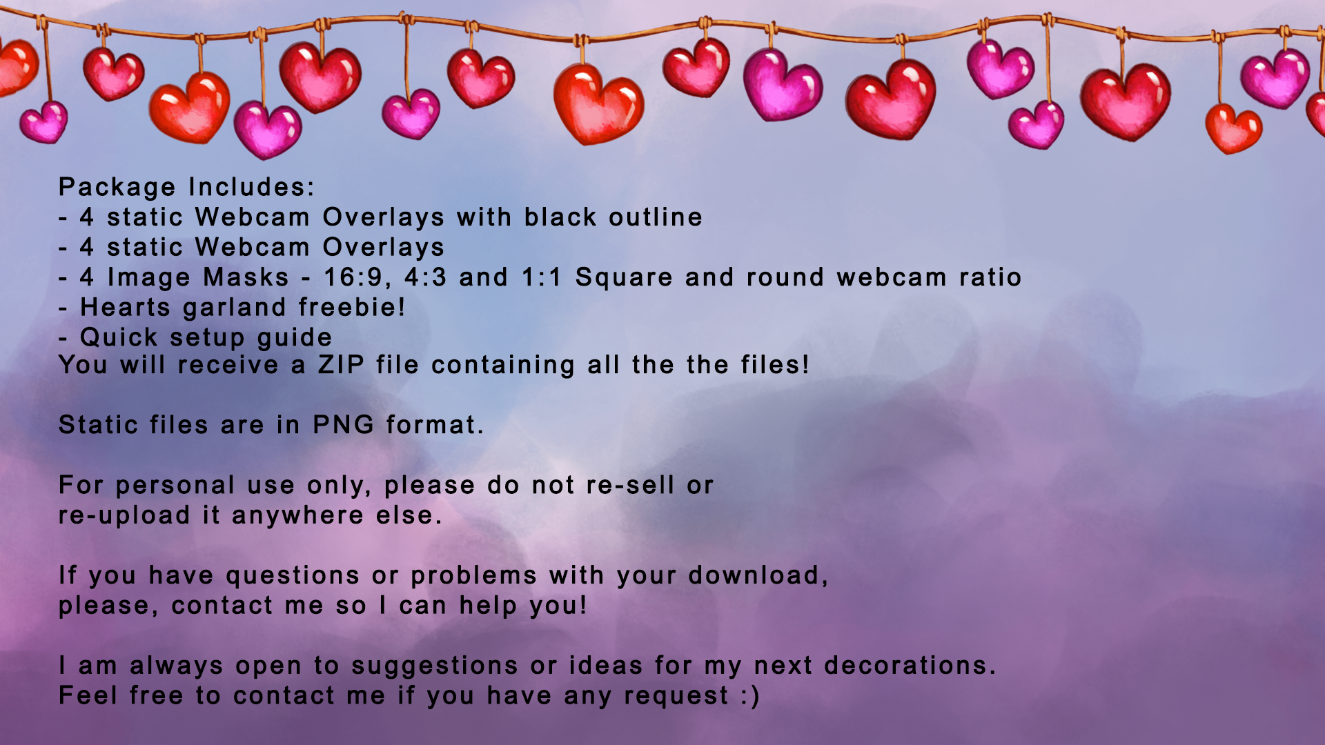 Valentine's Day Webcam Border Pack