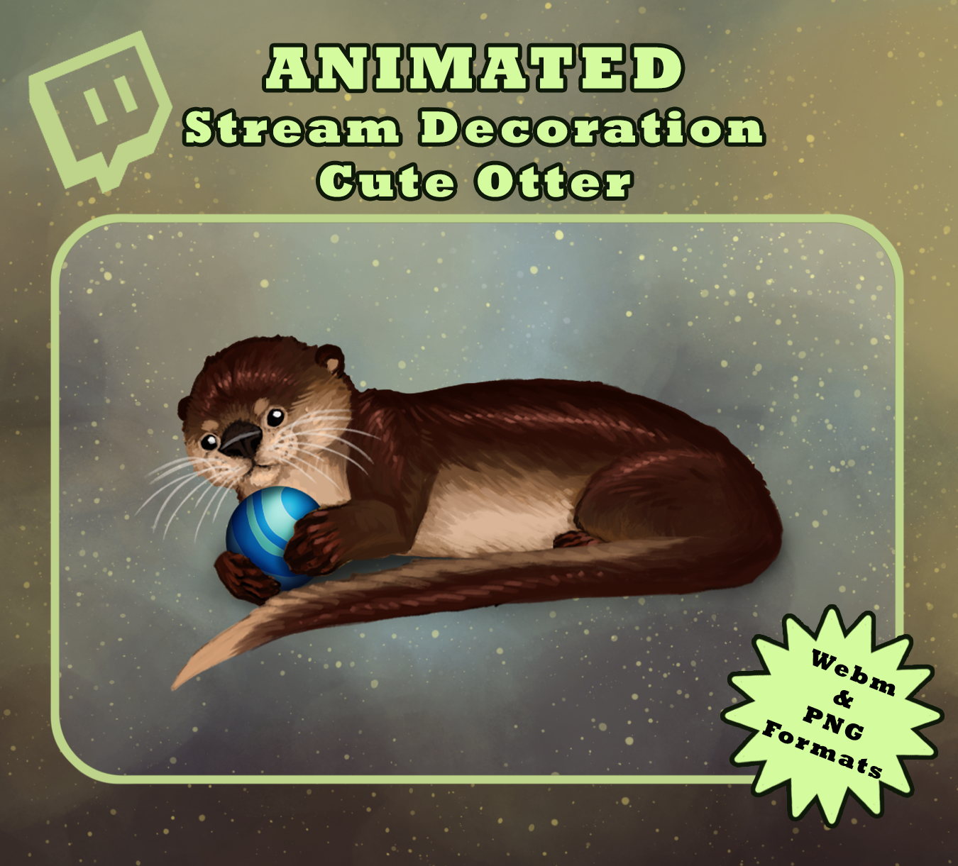 Animated Stream Decoration Cute Otter
