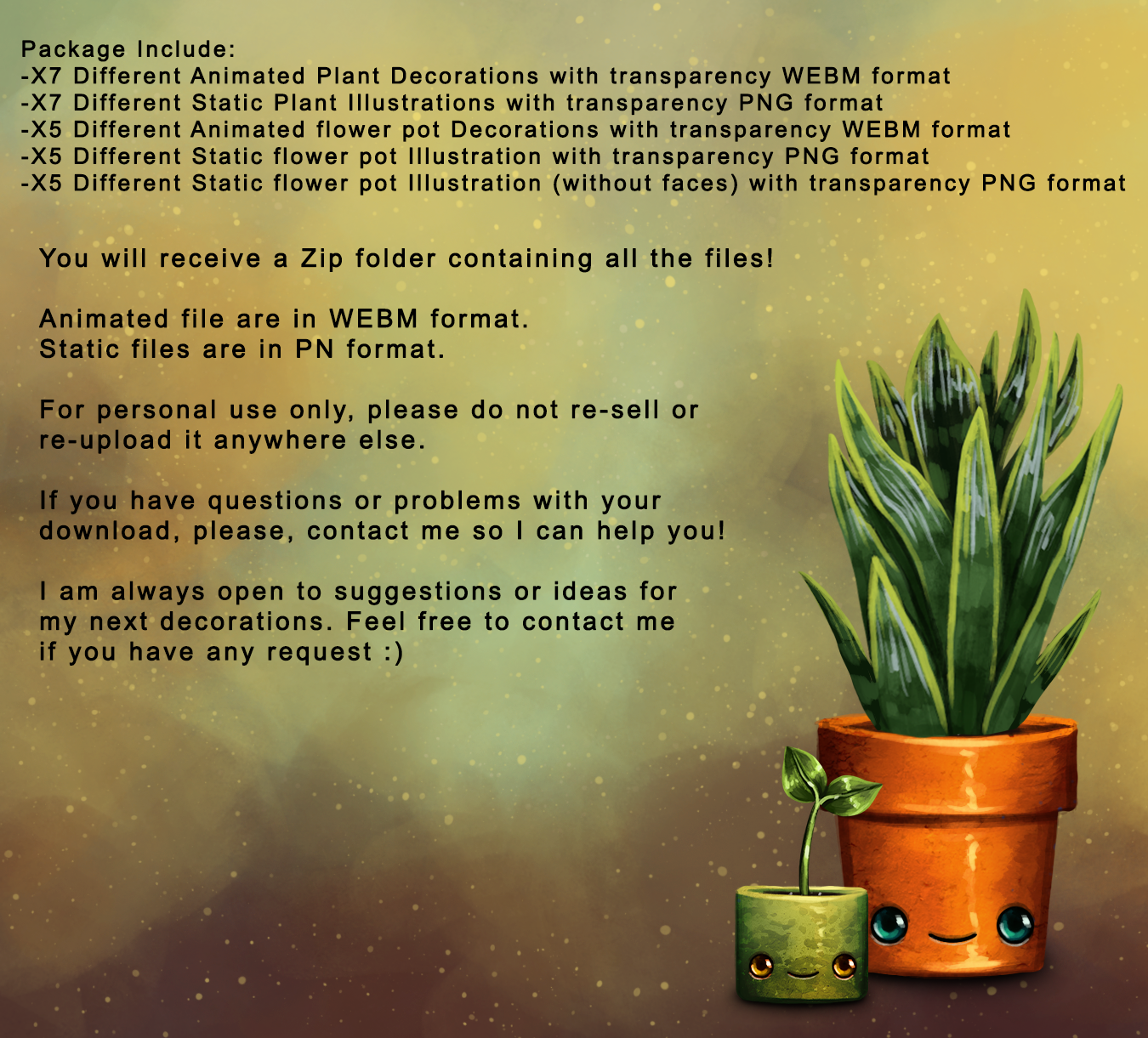 Animated Stream Plant Decorations