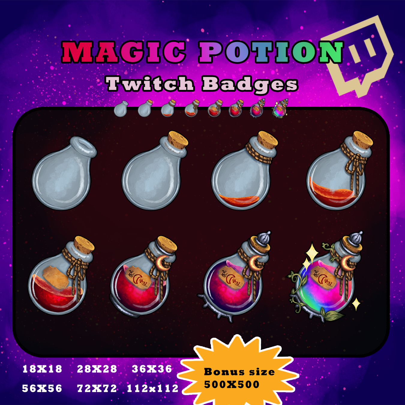 Magic Potion Twitch Badges