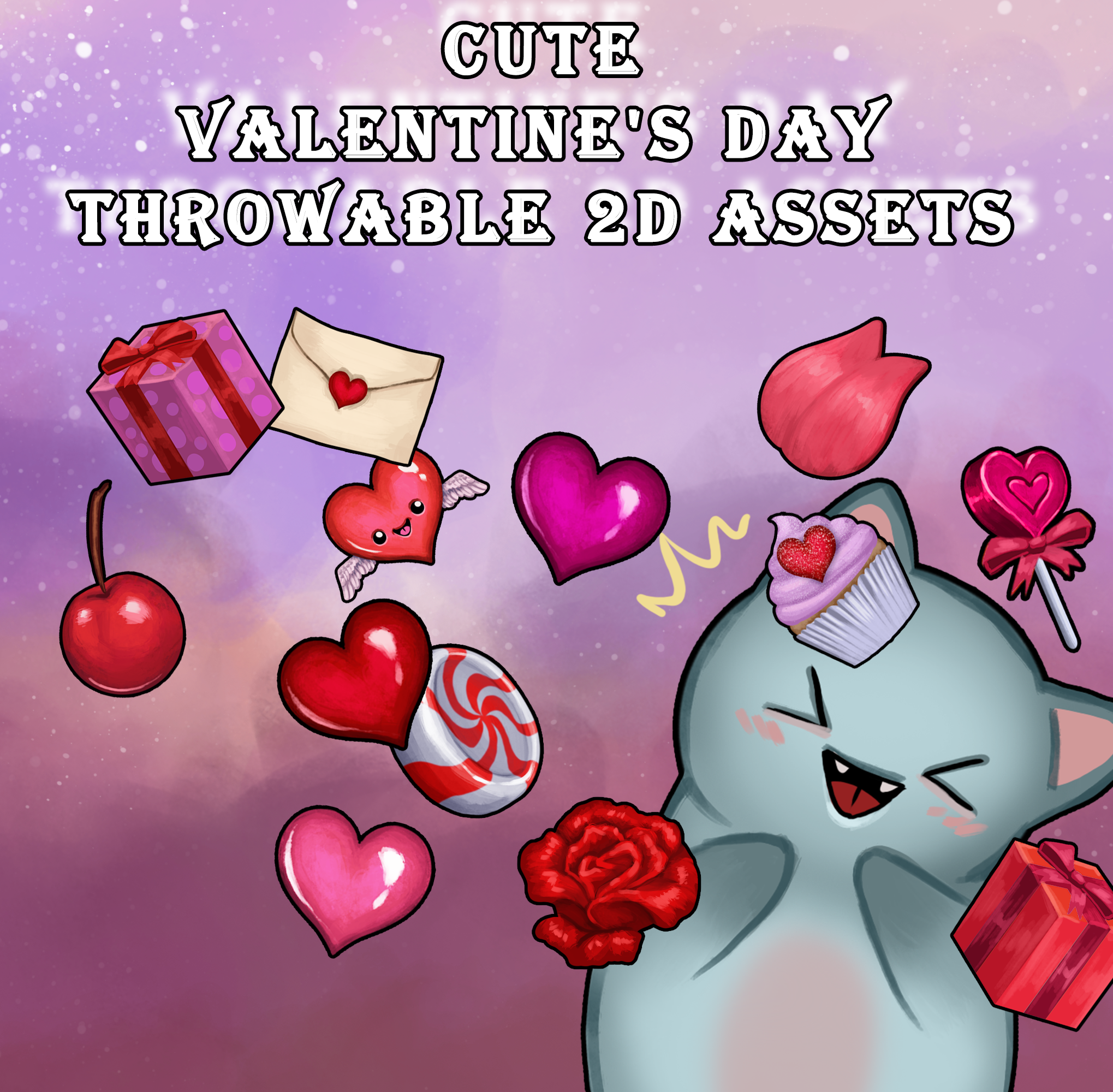 Valentine's Day Throwable 2D Assets