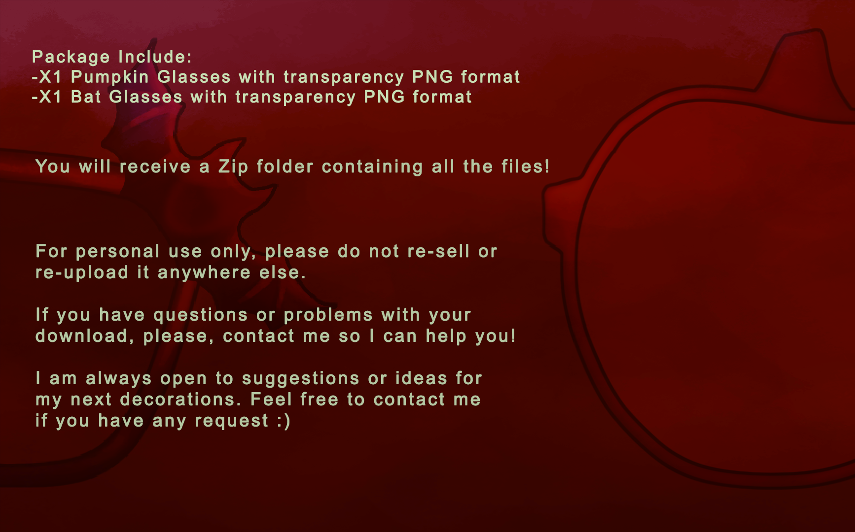 VTuber Halloween Glasses