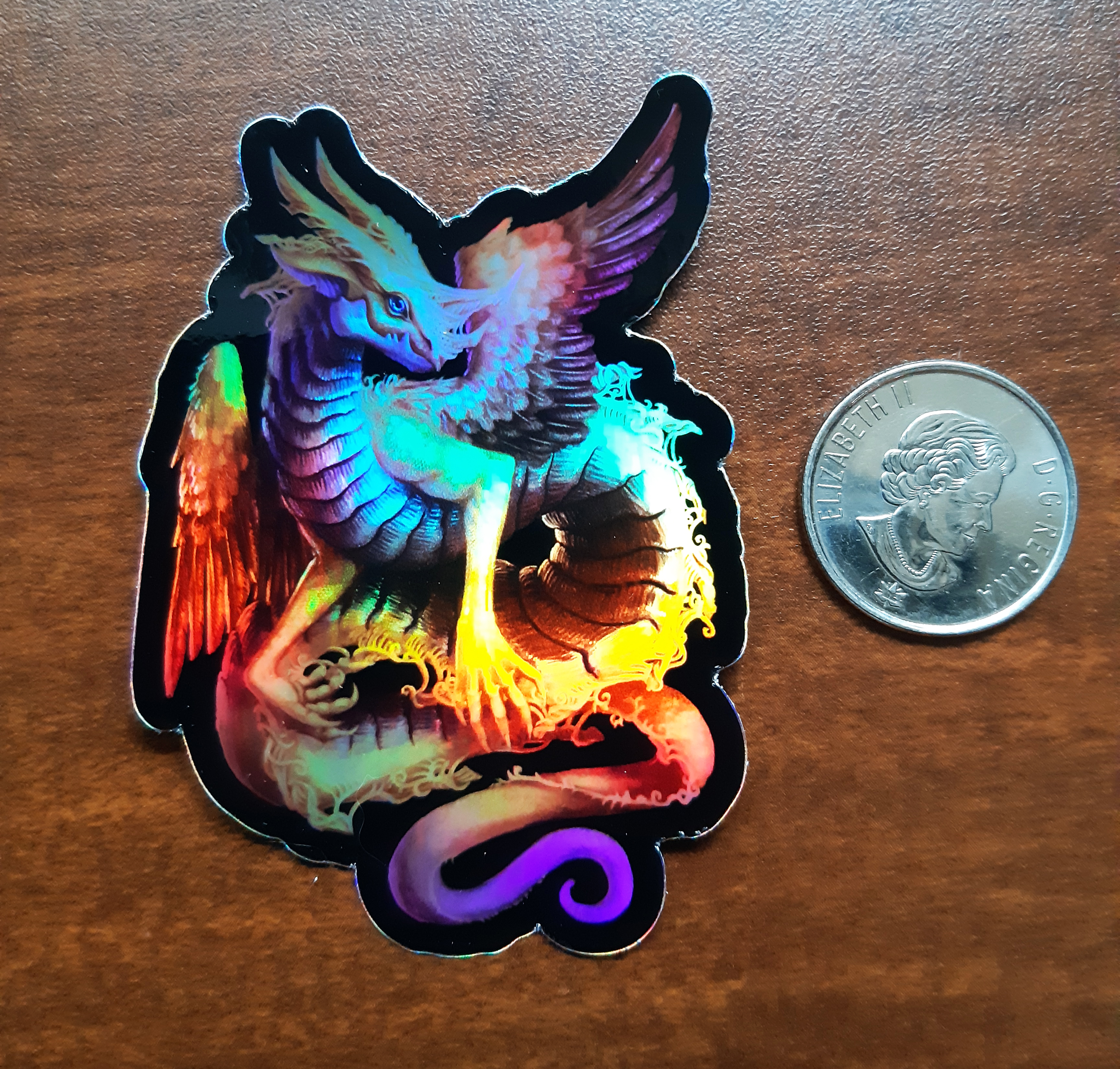 Holographic Golden Dragon Sticker