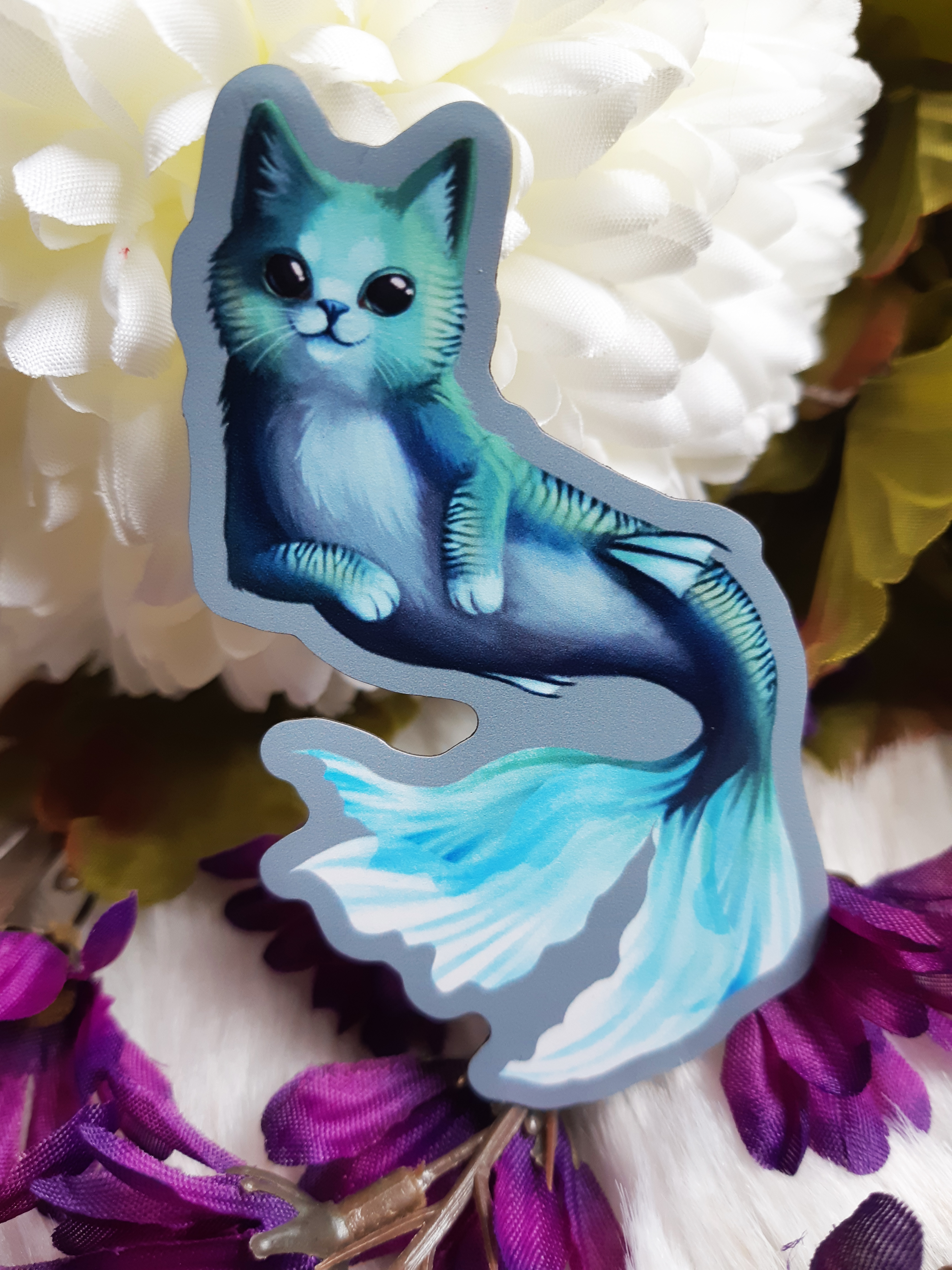 Cute Cat Fish Purmaid Magnet