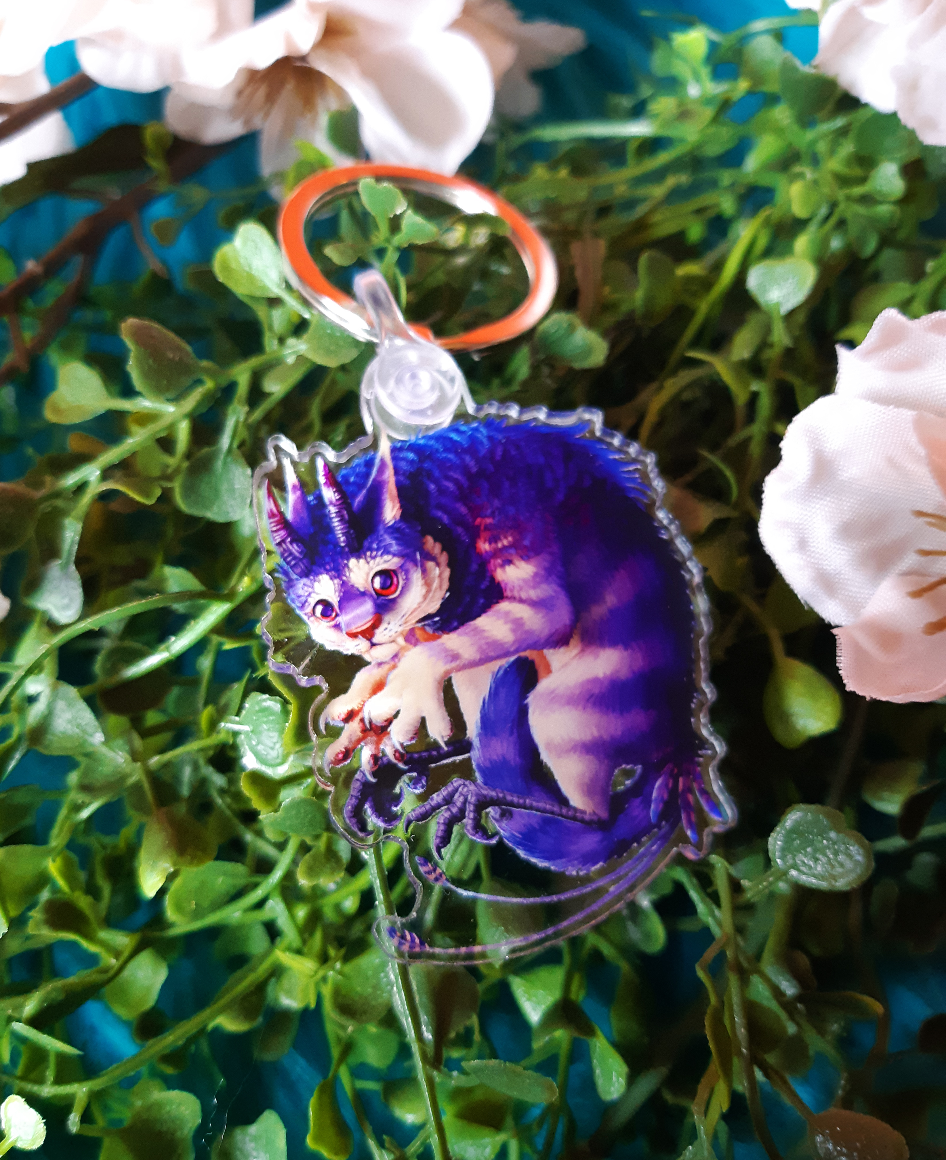 Fantasy Cat Creature Acrylic Keychain