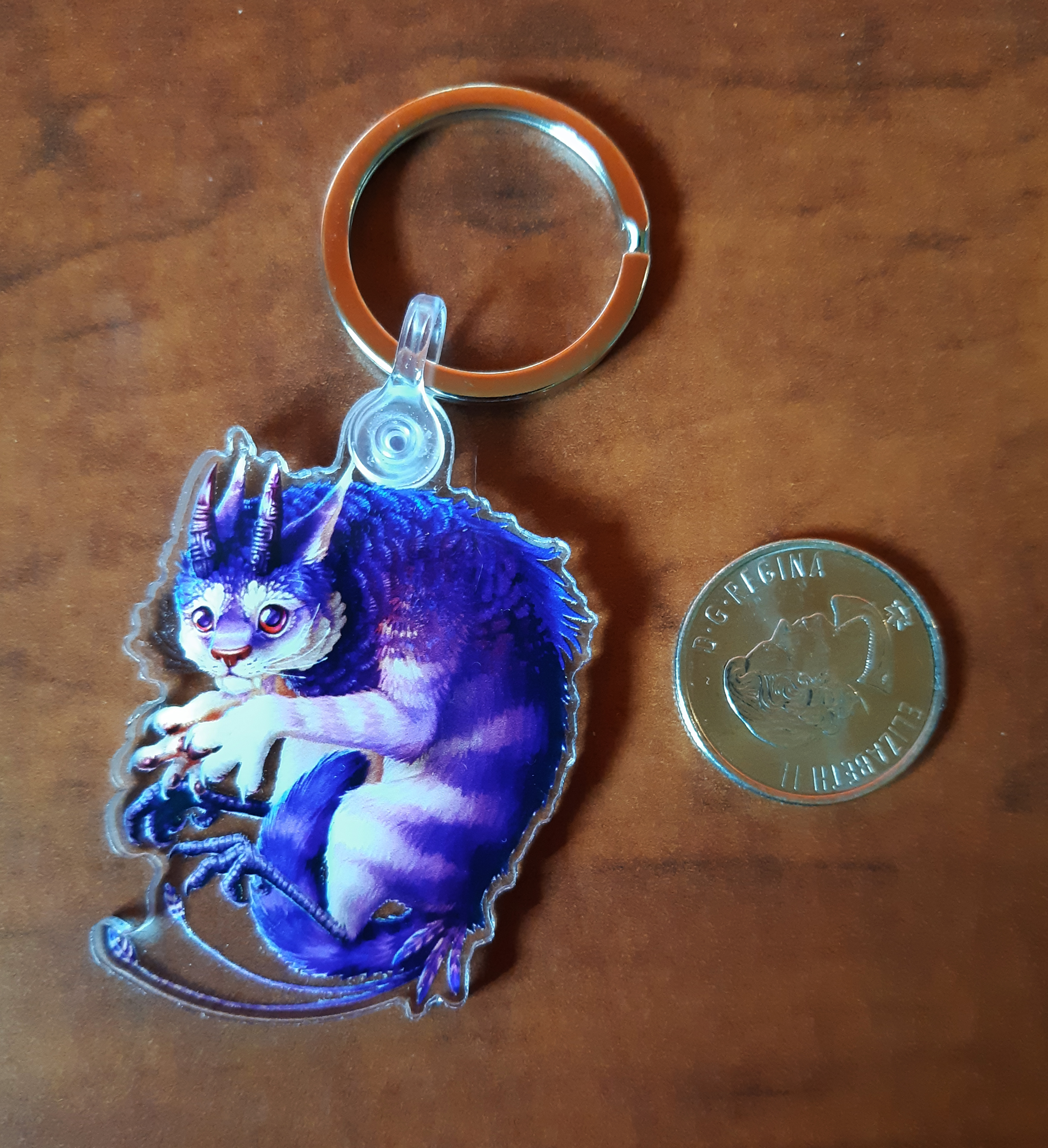 Fantasy Cat Creature Acrylic Keychain
