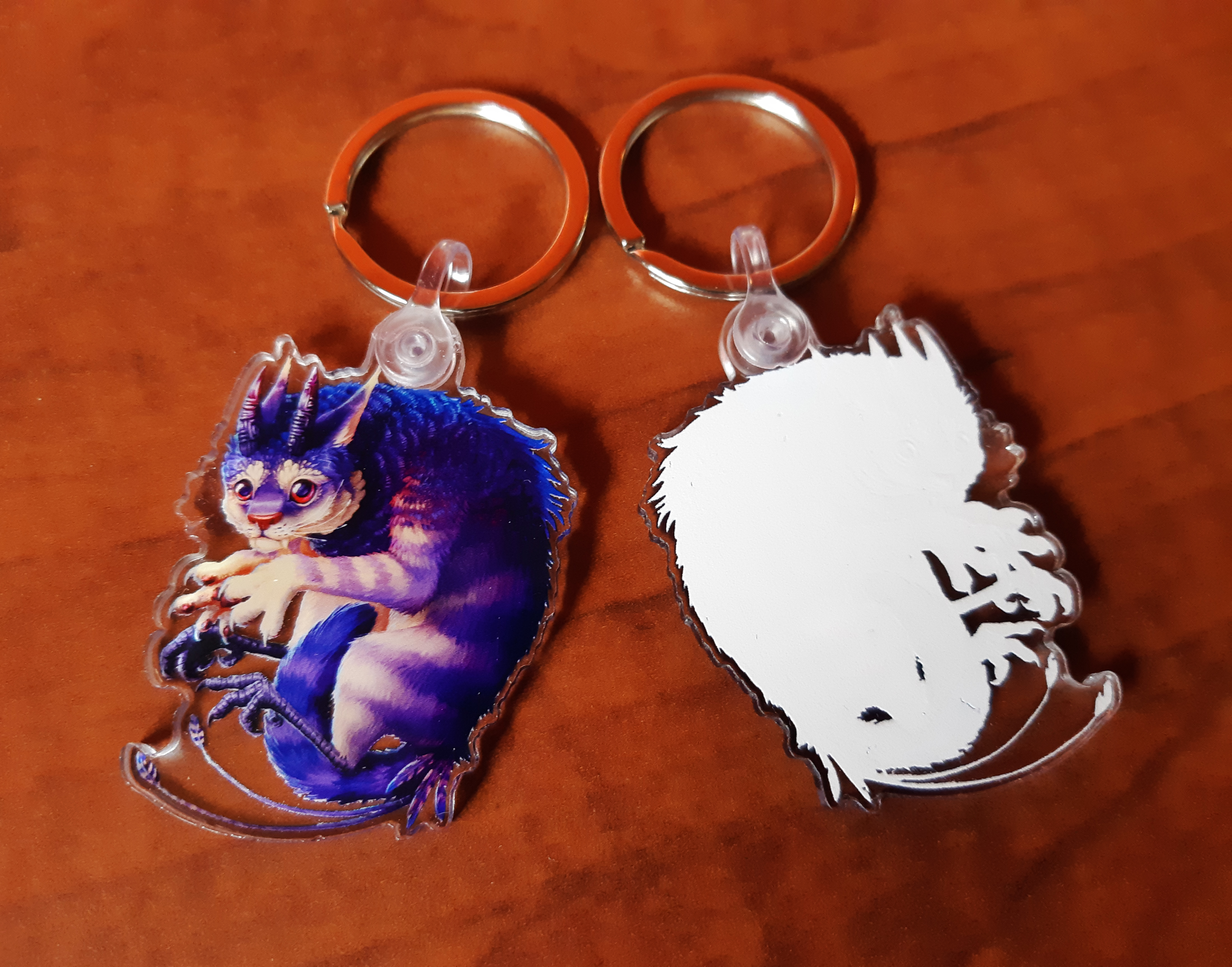 Fantasy Cat Creature Acrylic Keychain