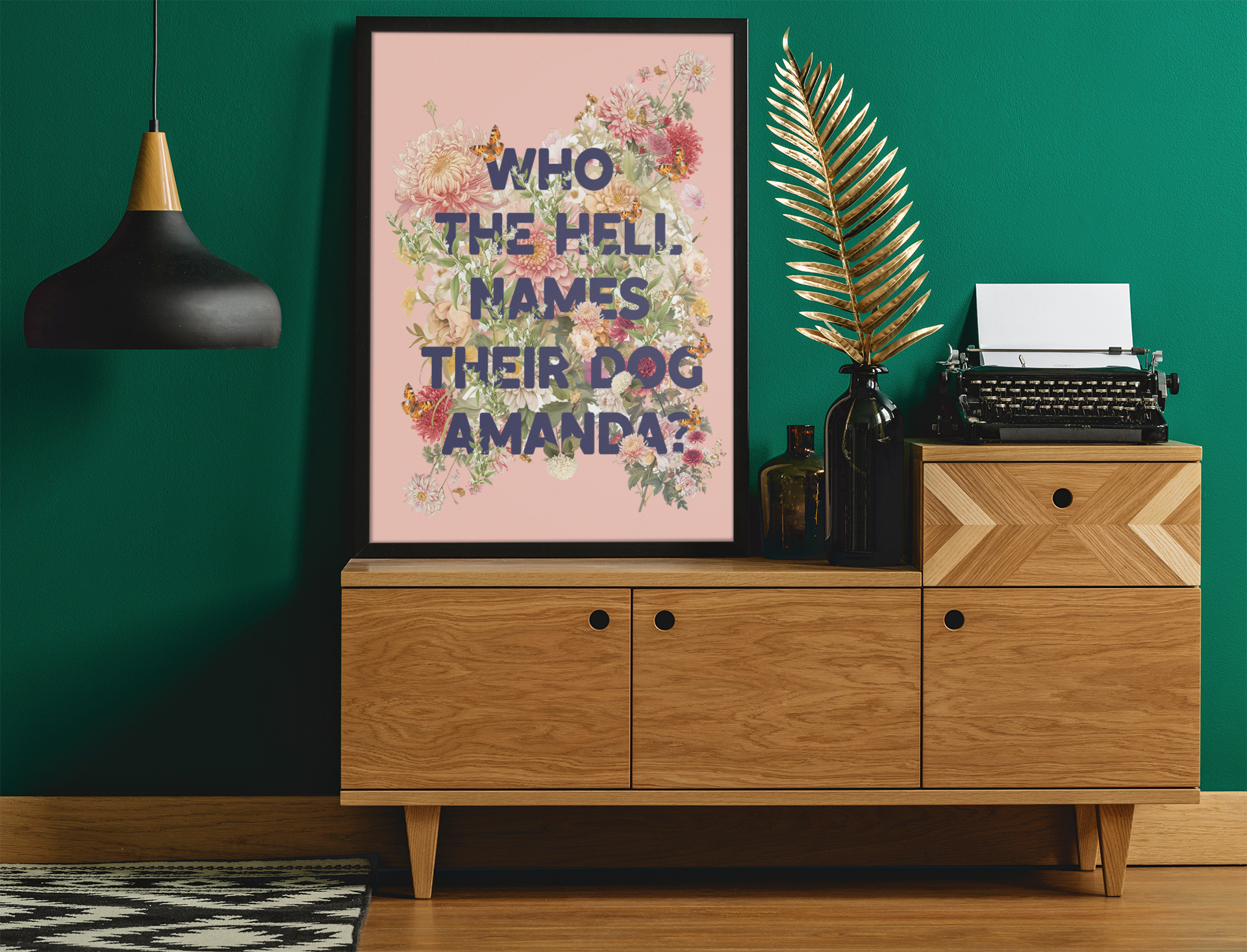 Who the Hell Names Their Dog Amanda Print | Can’t Hardly Wait Inspired Quote | Funny 90s Teen Movie Wall Art | Digital Download