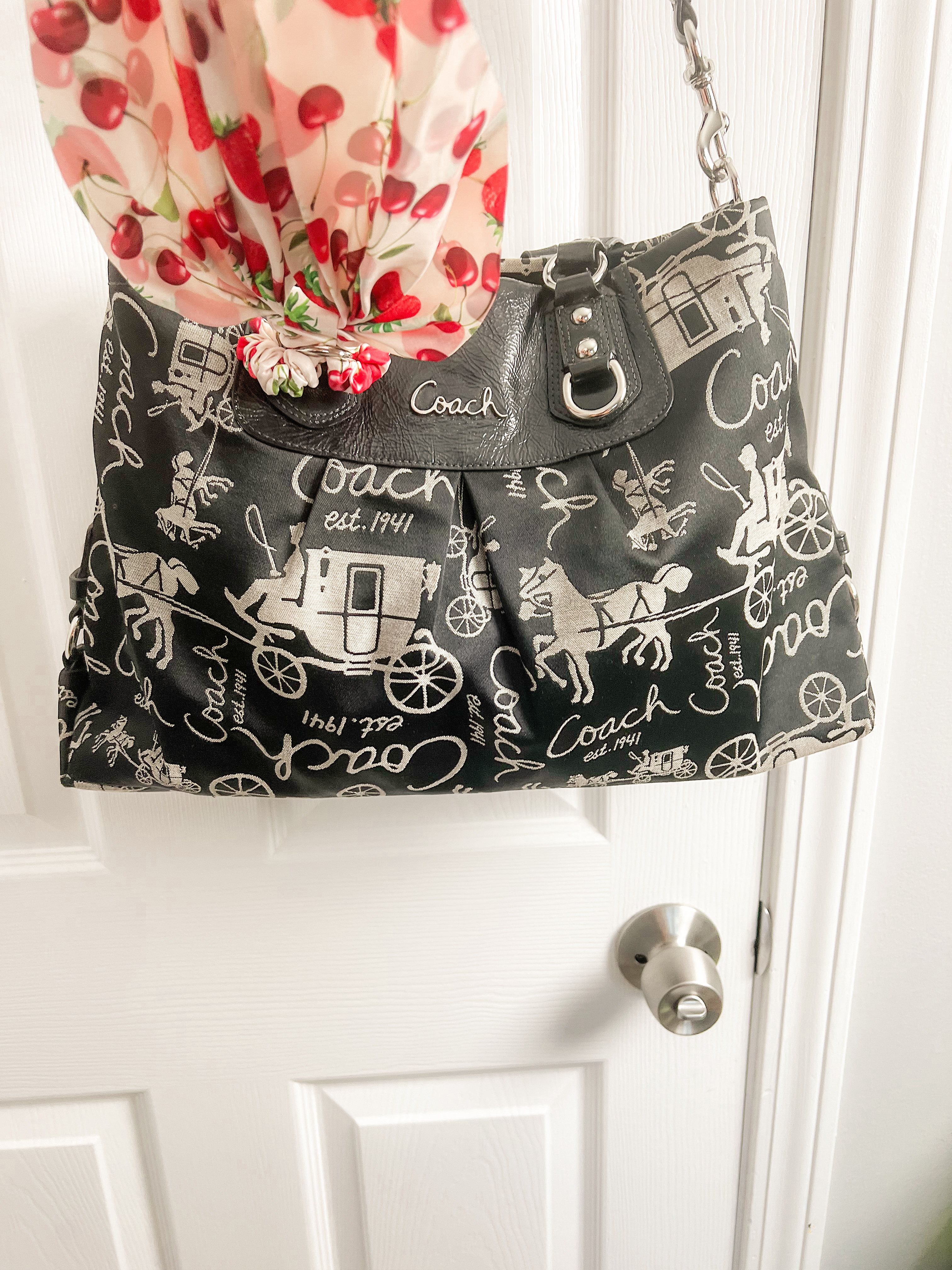 Coach Ashley Horse & Carriage Anniversary Carryall Shoulder Handbag