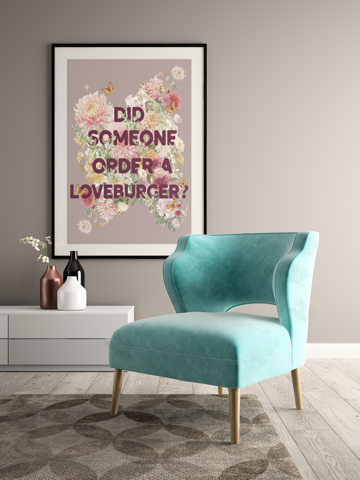 Did Someone Order a Loveburger Print | Can’t Hardly Wait Inspired Quote | Funny 90s Teen Movie Wall Art | Digital Download