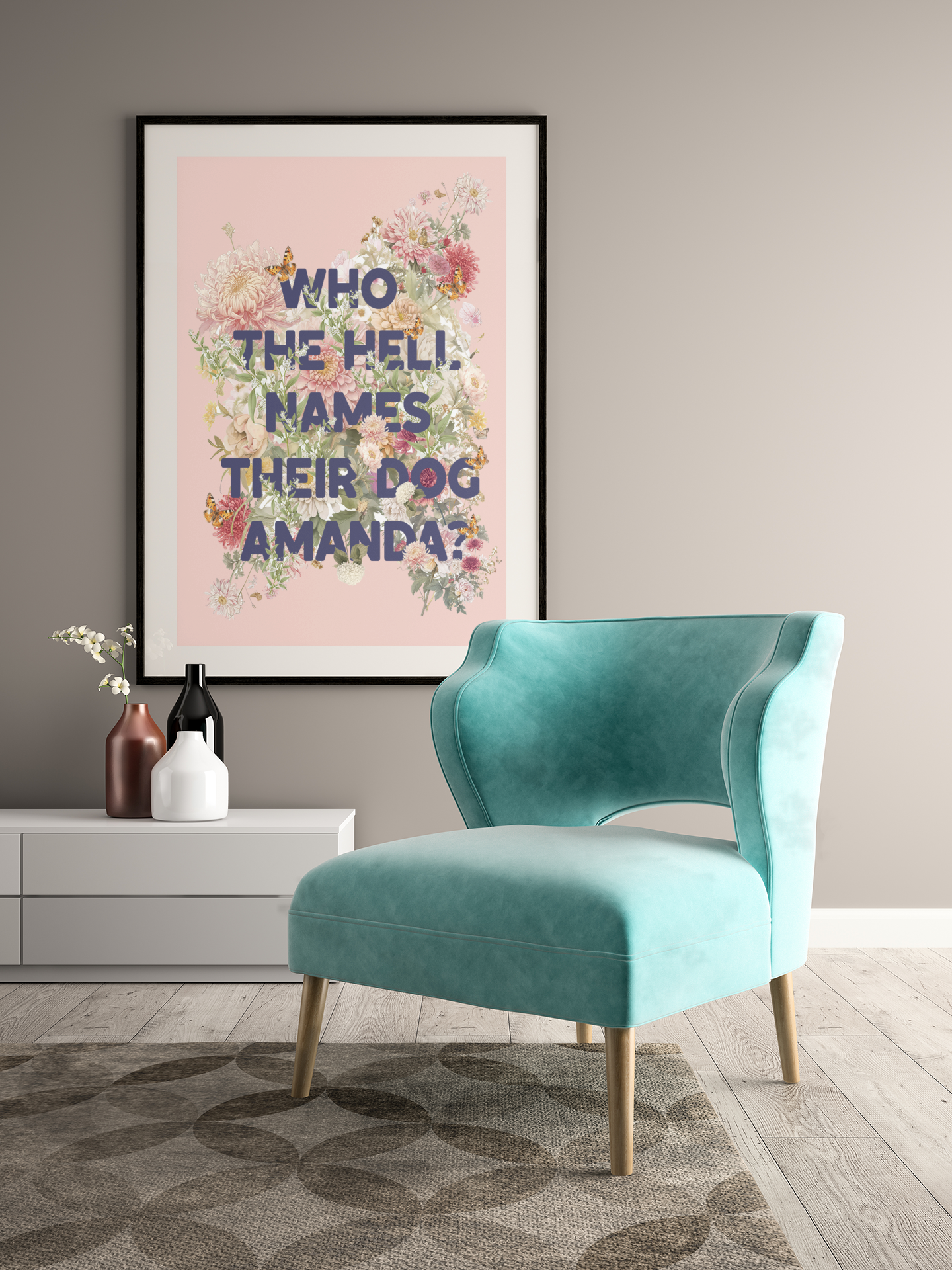 Who the Hell Names Their Dog Amanda Print | Can’t Hardly Wait Inspired Quote | Funny 90s Teen Movie Wall Art | Digital Download