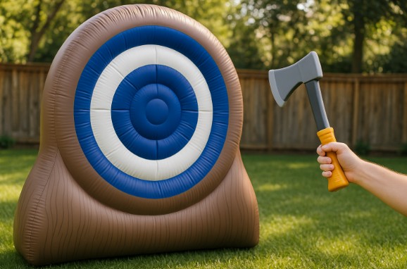 AXE THROWING 6 FT BLOW UP GAME