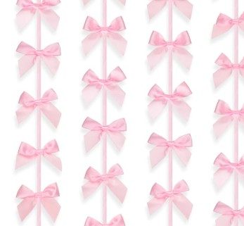 White & Pink Flowers With Mini Bows & Balloons Photo Backdrop
