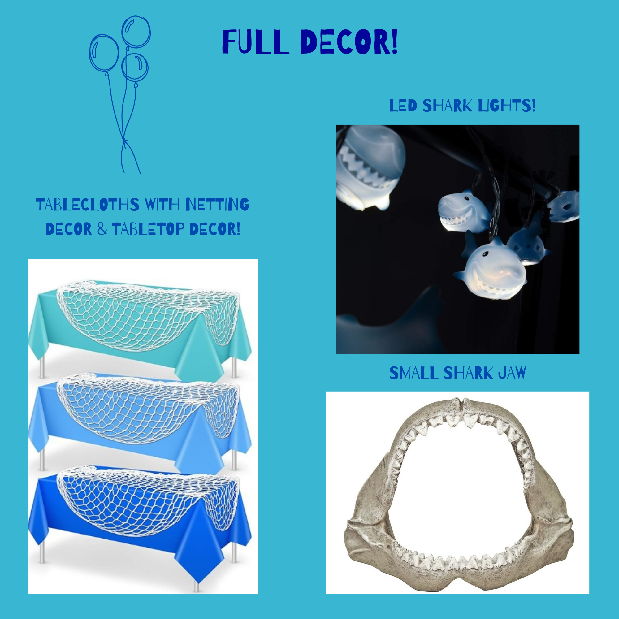 Shark Theme Pool Party Package