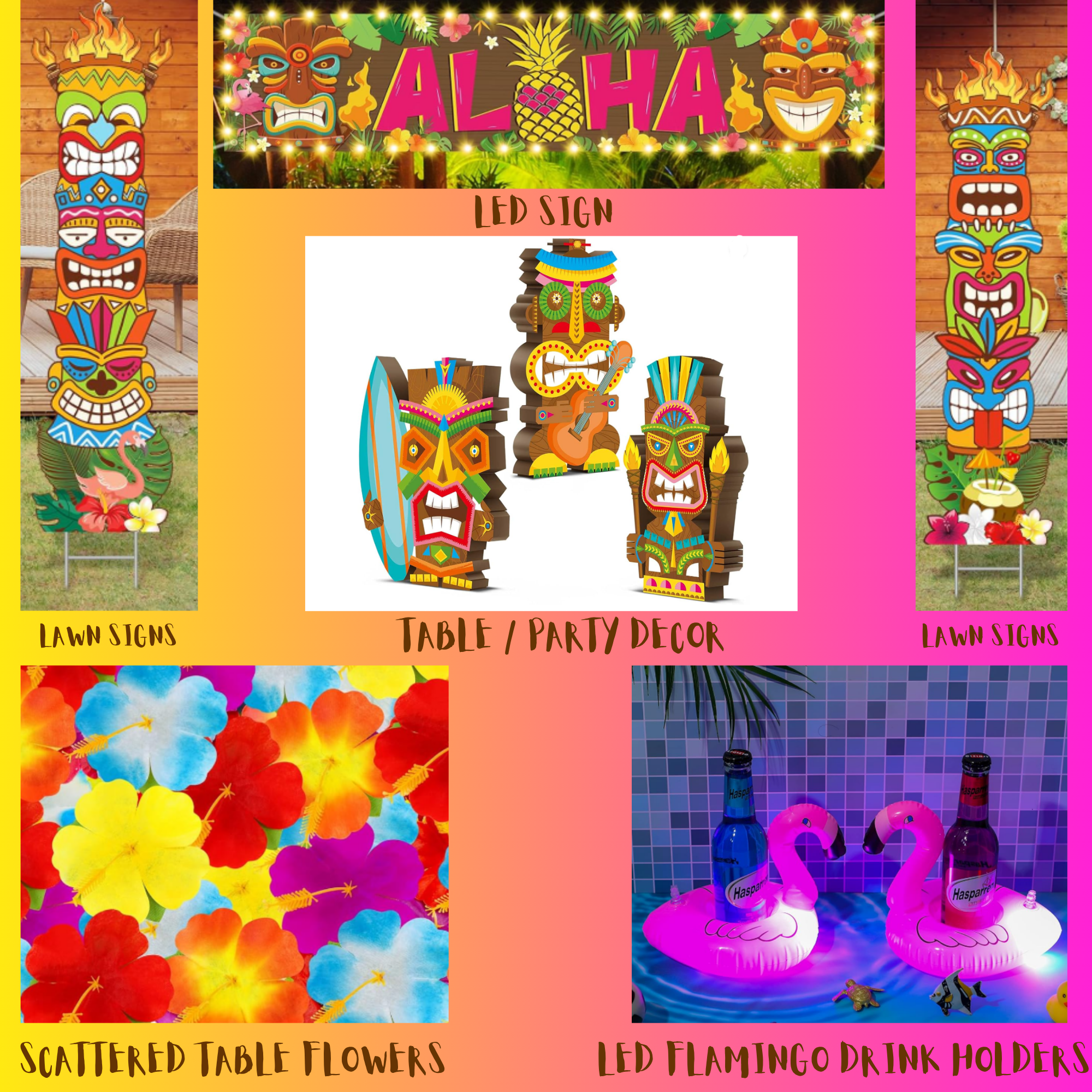 Tiki Pool Party Birthday Package
