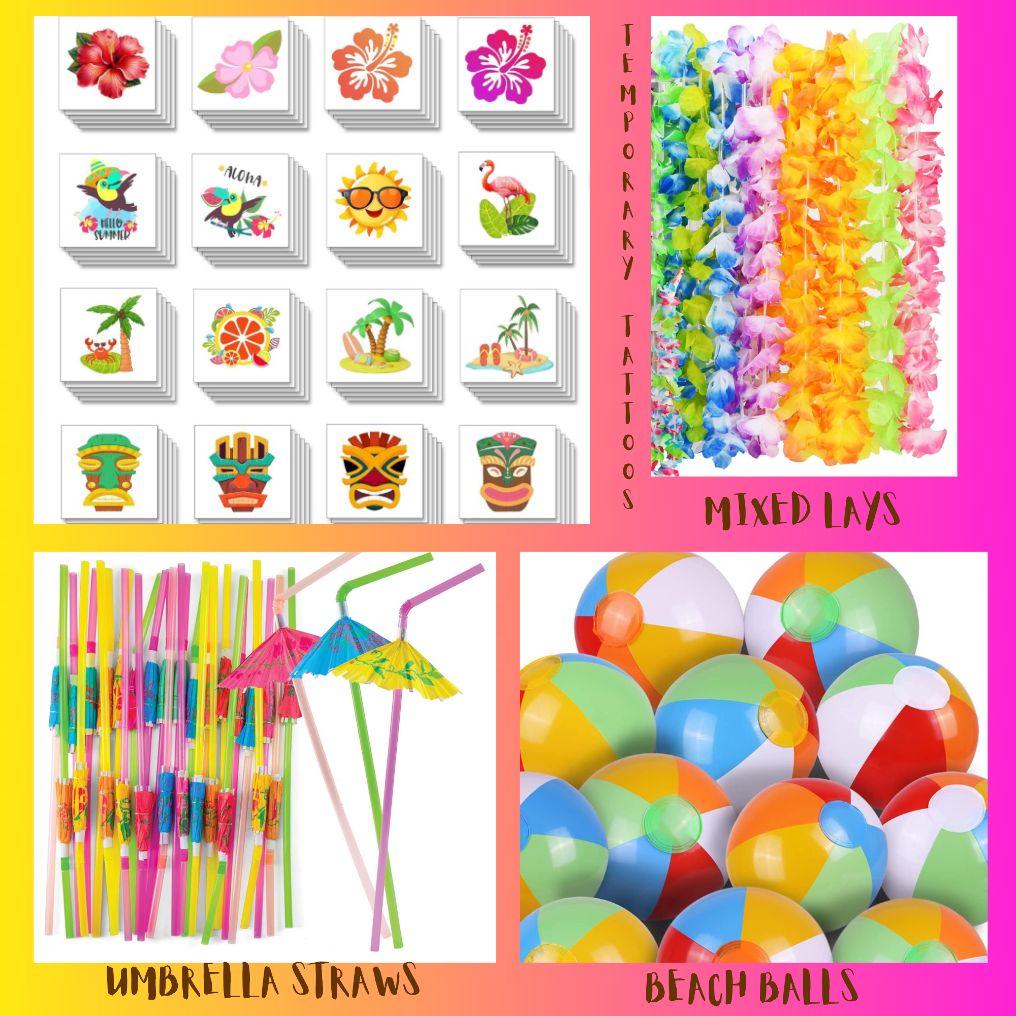 Tiki Pool Party Birthday Package