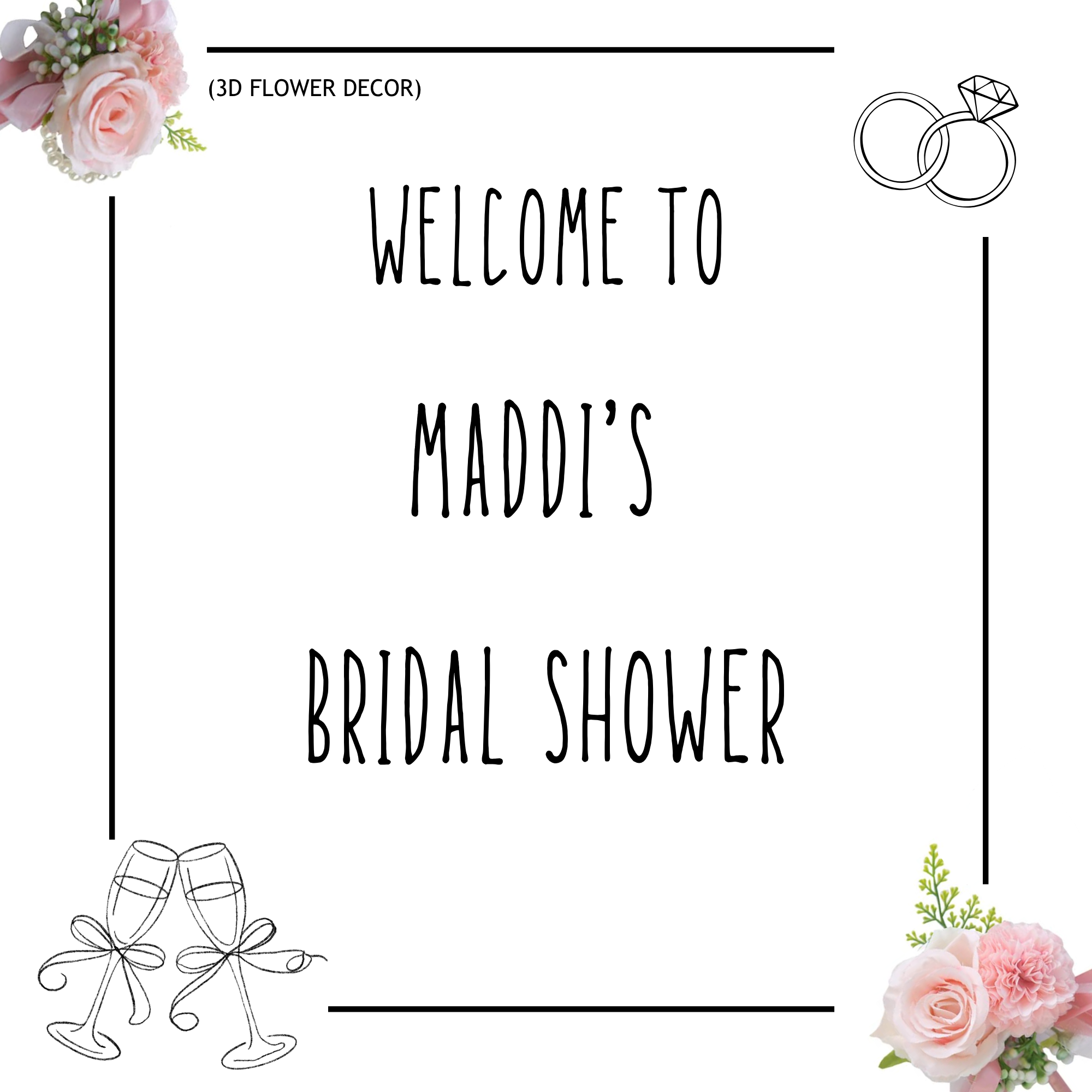 Bridal Shower Package - Pink Theme - Restaurant Hosted