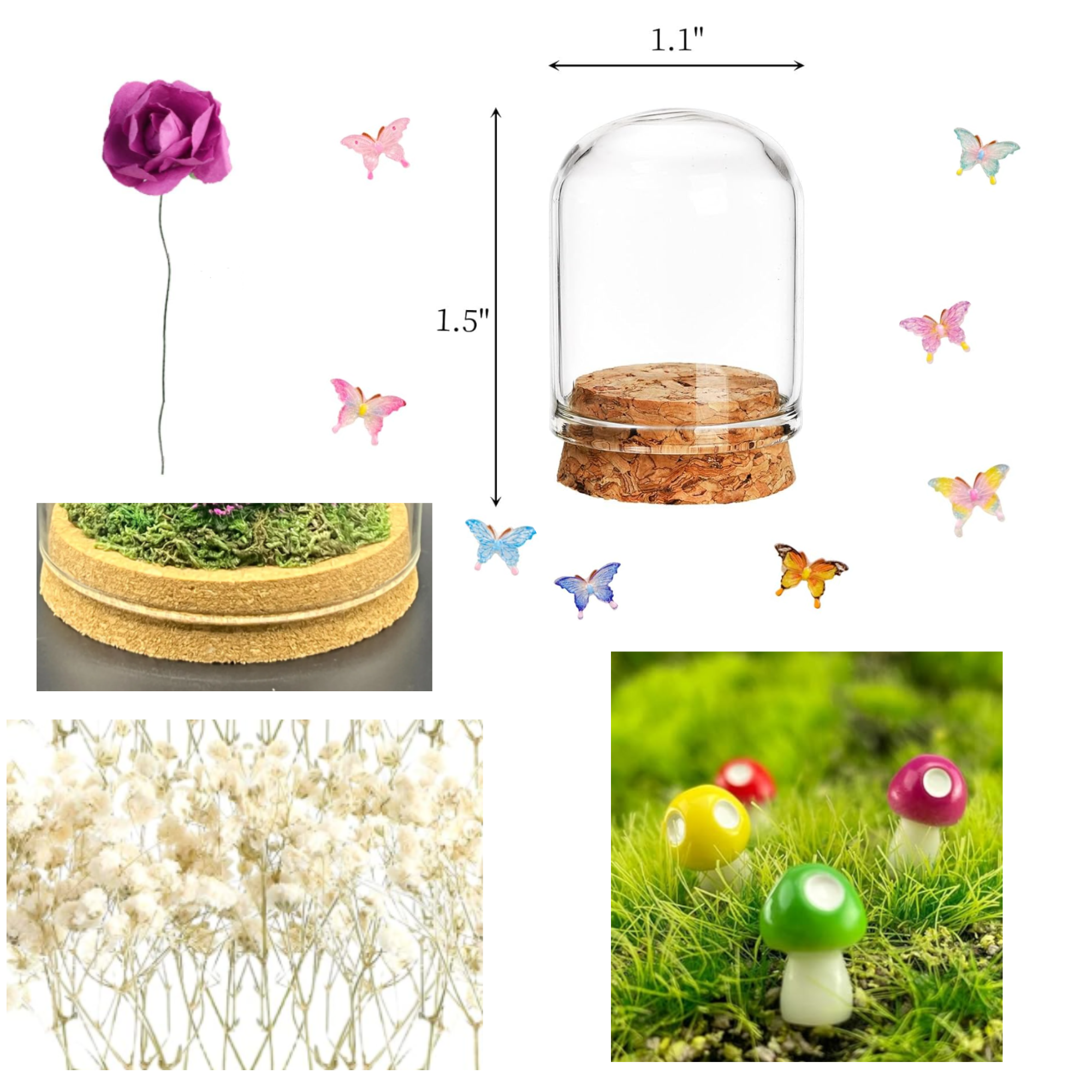 Mystical Purple Flower Dome Favor