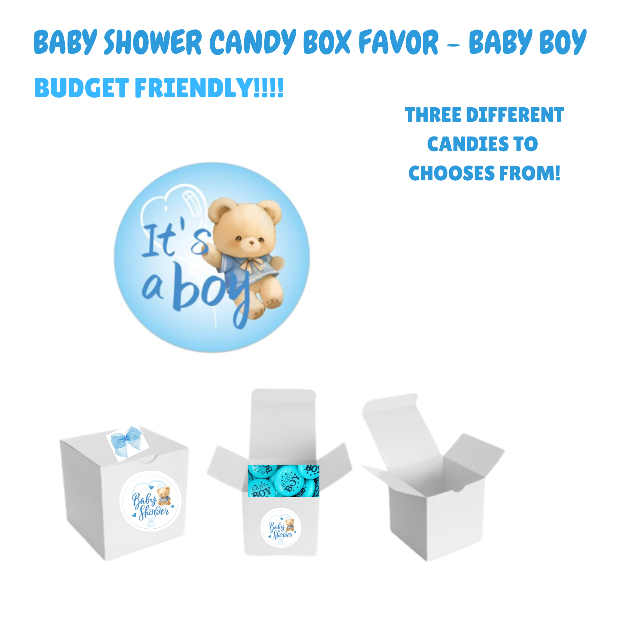 Baby Shower Candy Box Favor - BABY BOY