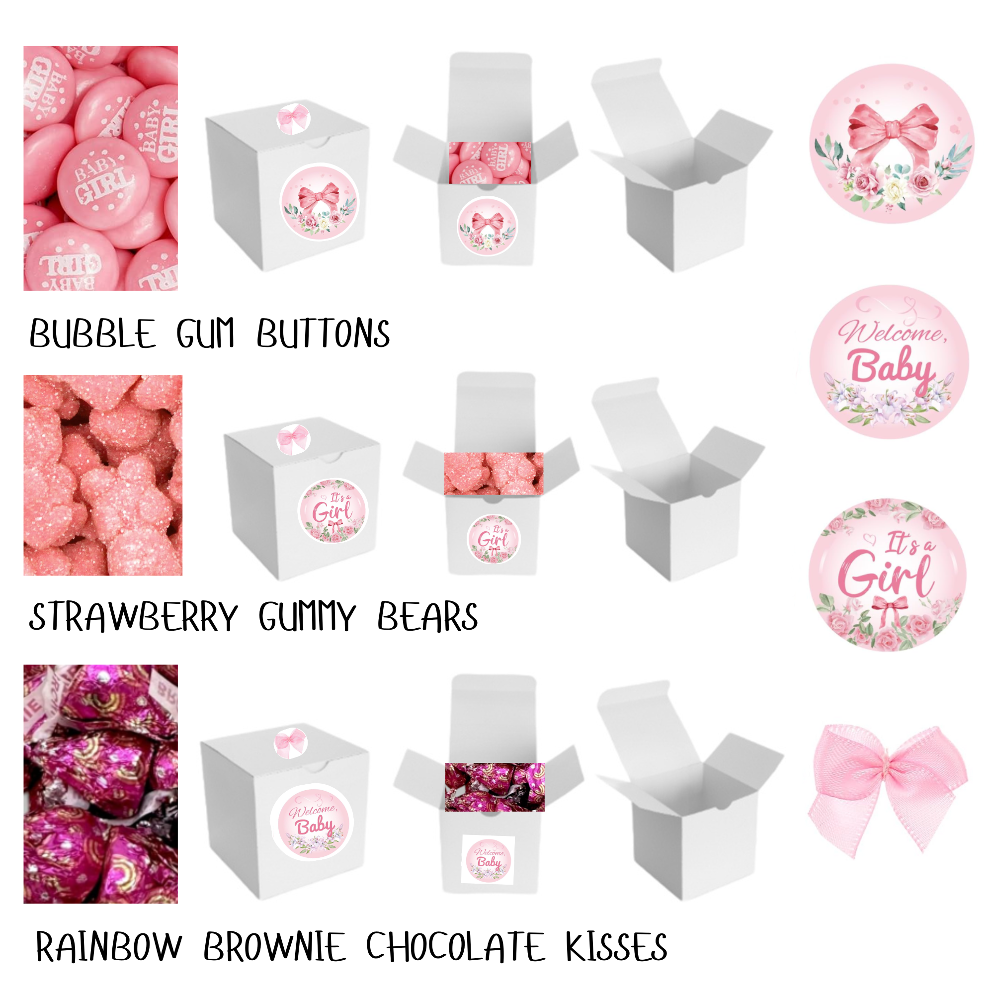 Baby Shower Candy Box Favor - BABY GIRL