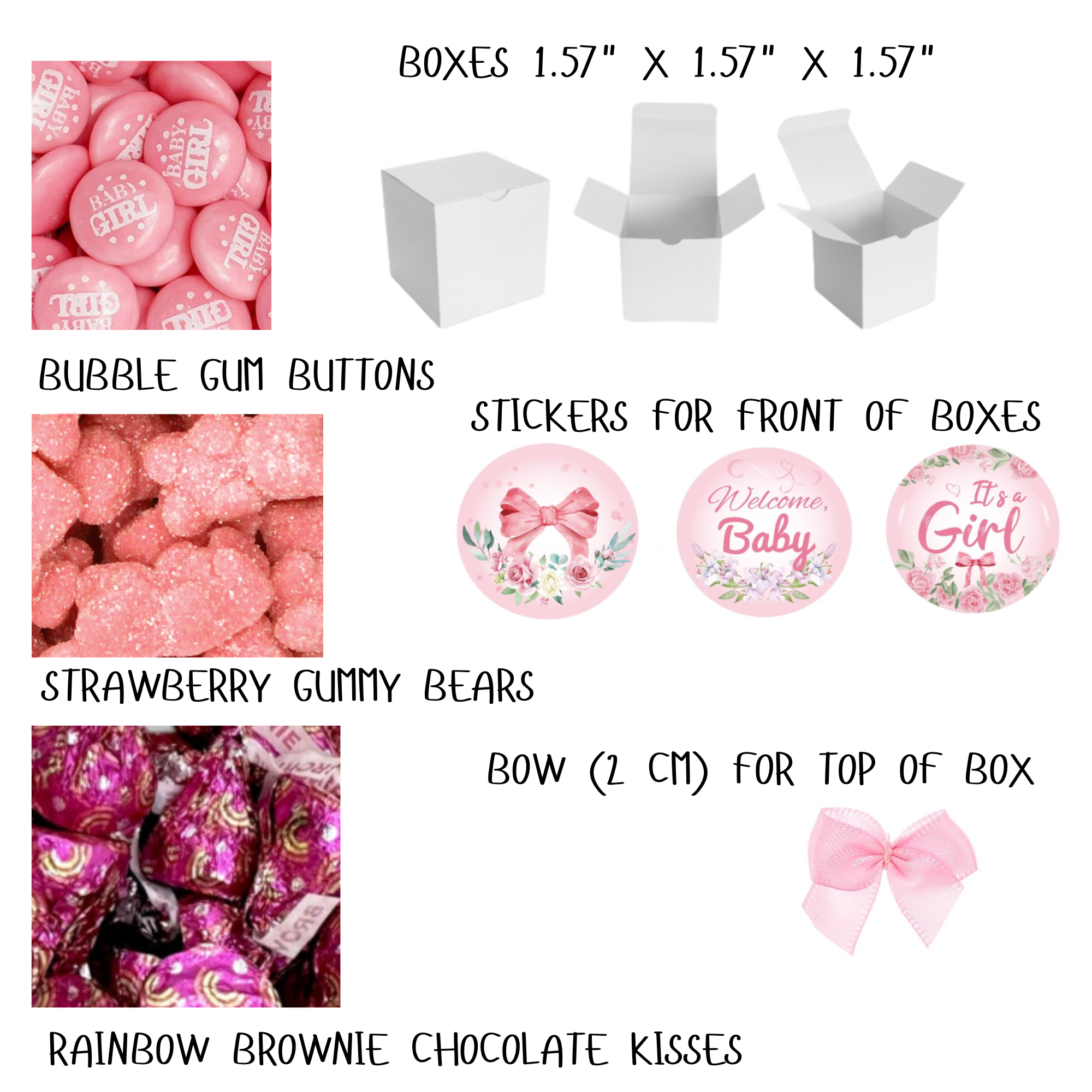 Baby Shower Candy Box Favor - BABY GIRL