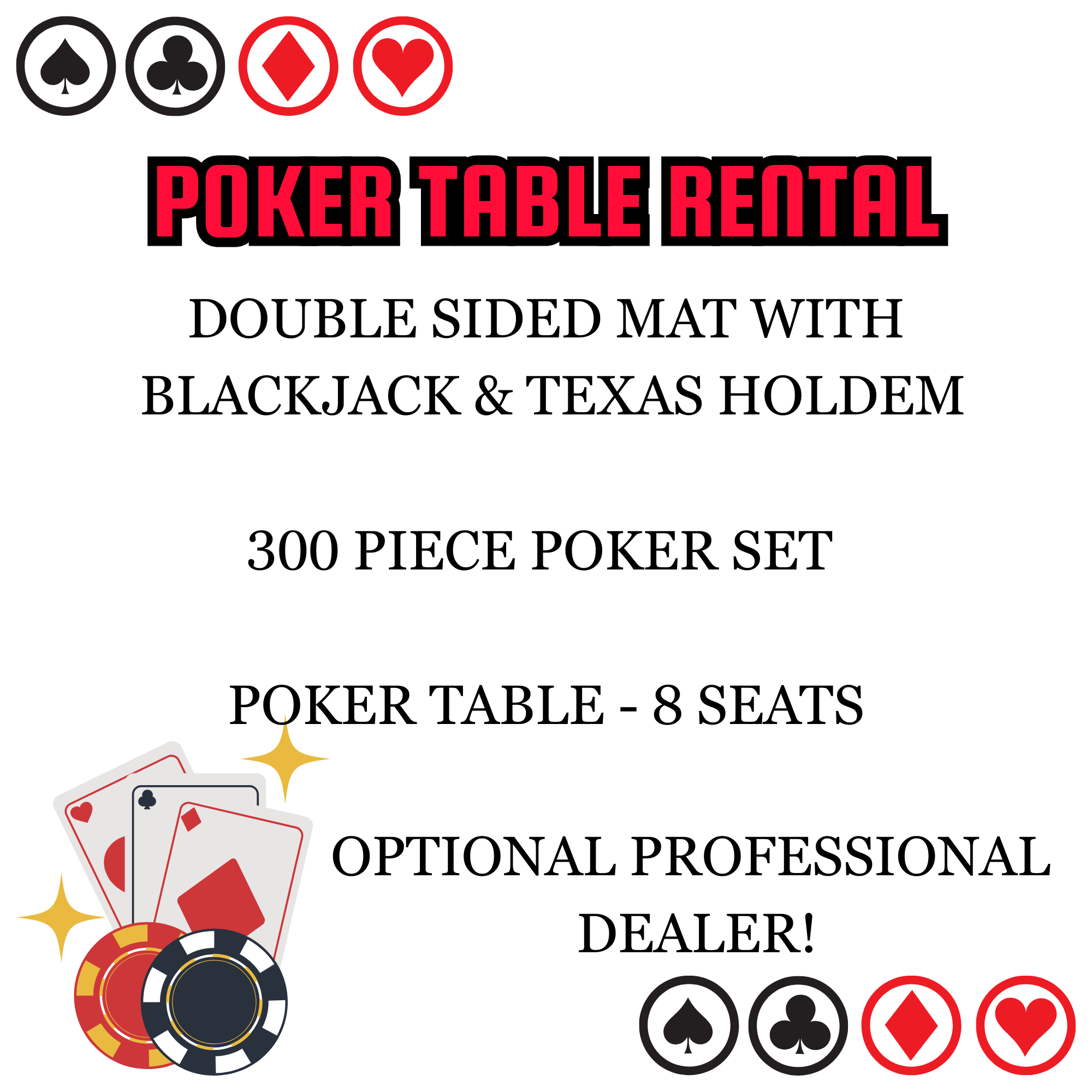 Poker Set &  Poker Table Rental
