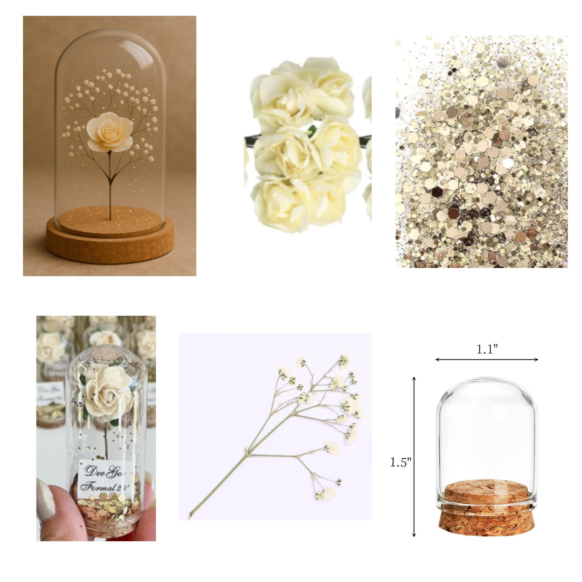 White Flower Dome Favor