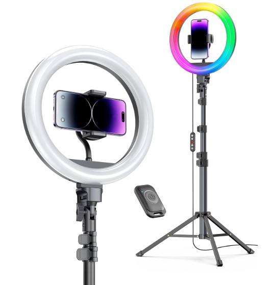 PINK Loose Flower Photo Arch with Ring light stand