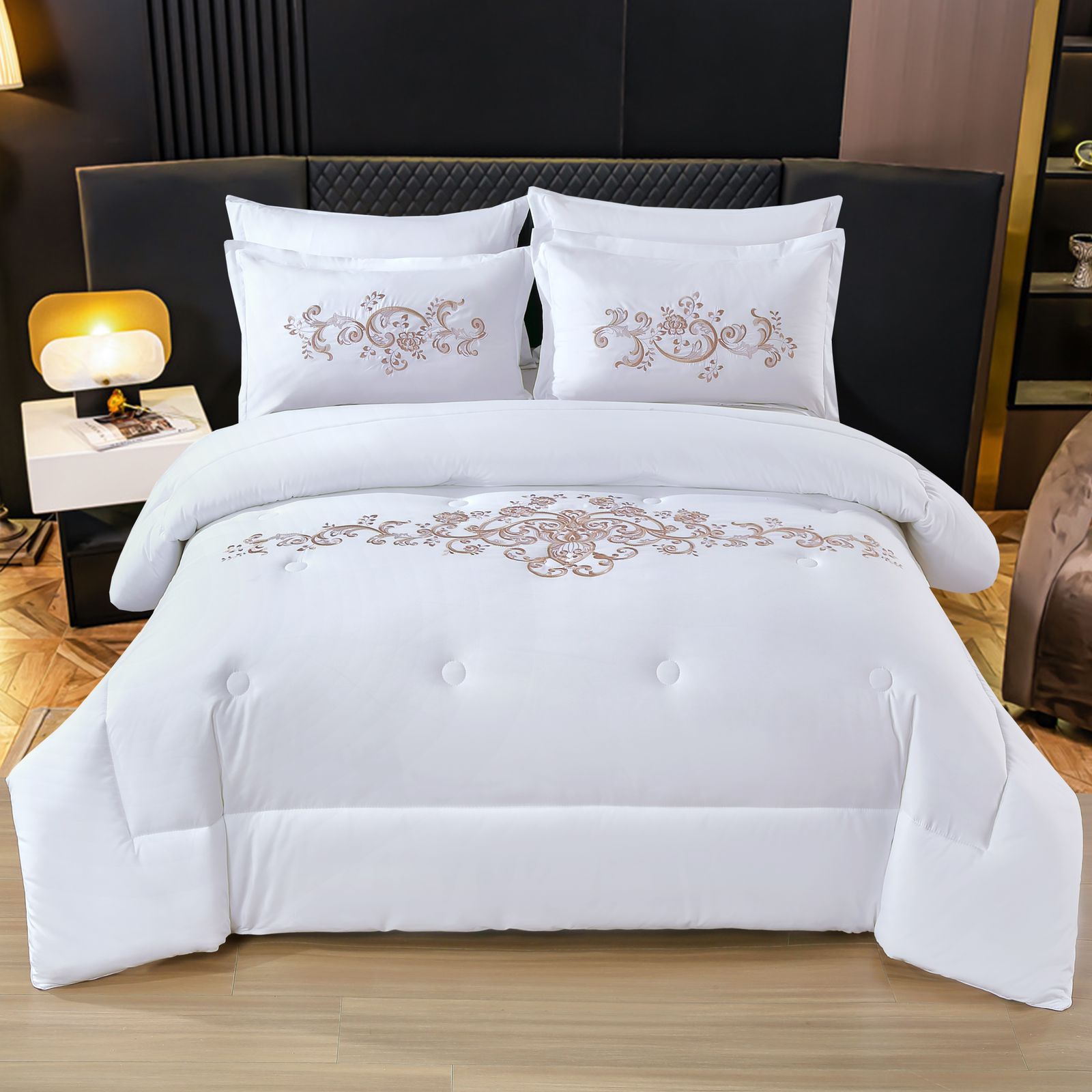 Luxury Embroidered Bedding Set (100% Cotten)