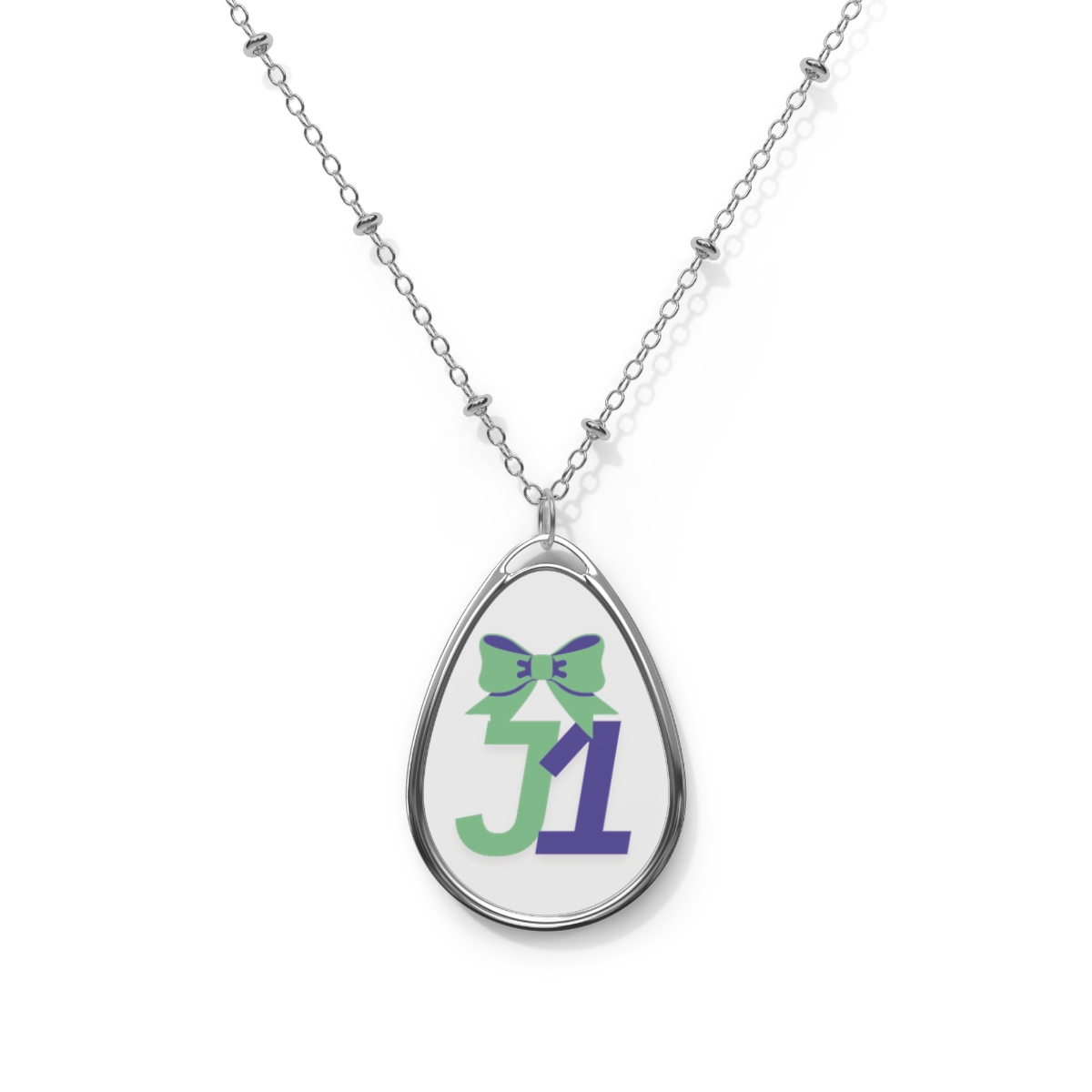 J1 | Junior Level 1 | Cheer Age and Level Oval Necklace | Perfect Gift for Cheer Teams, Summit Gift Bags, Summit Goodies, Competition Gifts, or Just Because