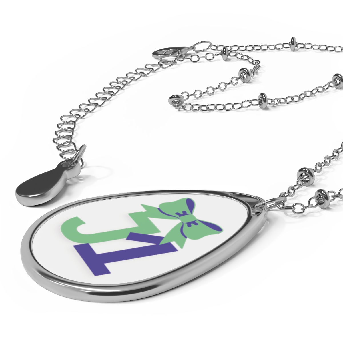 J1 | Junior Level 1 | Cheer Age and Level Oval Necklace | Perfect Gift for Cheer Teams, Summit Gift Bags, Summit Goodies, Competition Gifts, or Just Because