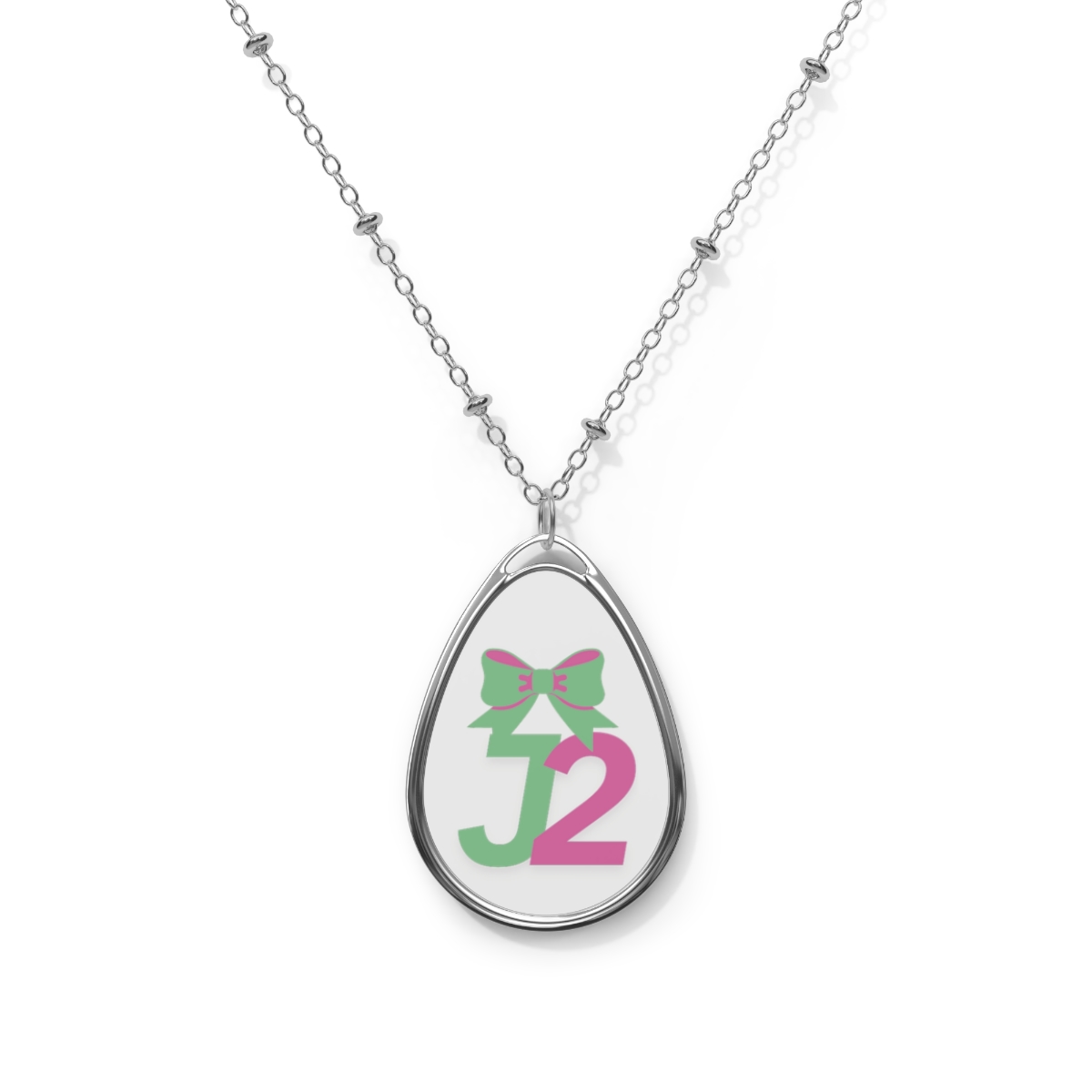 J2 | Junior Level 2 | Cheer Age and Level Oval Necklace | Perfect Gift for Cheer Teams, Summit Gift Bags, Summit Goodies, Competition Gifts, or Just Because