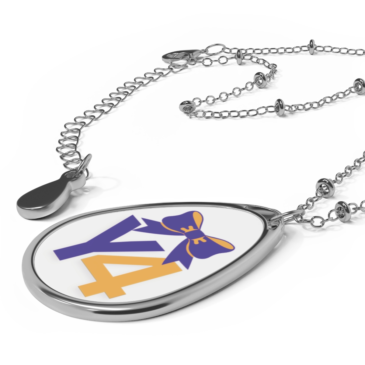 Y4 | Youth Level 4 | Cheer Age and Level Oval Necklace | Perfect Gift for Cheer Teams, Summit Gift Bags, Summit Goodies, Competition Gifts, or Just Because