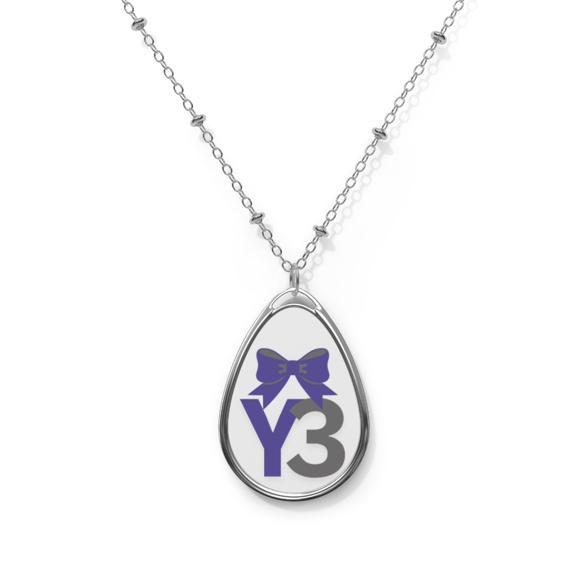 Y3 | Youth Level 3 | Cheer Age and Level Oval Necklace | Perfect Gift for Cheer Teams, Summit Gift Bags, Summit Goodies, Competition Gifts, or Just Because
