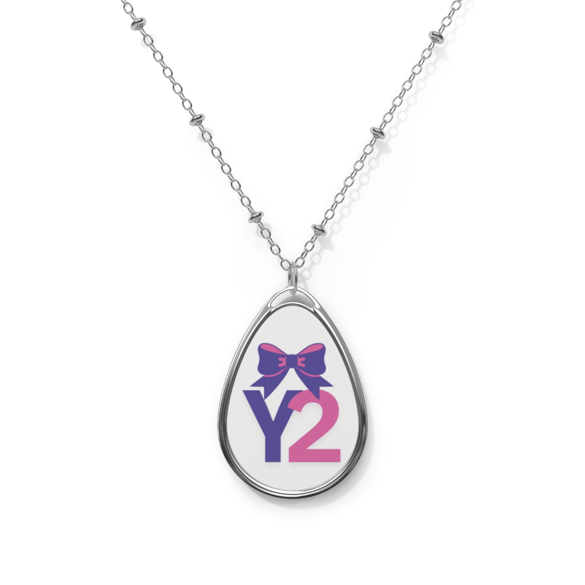 Y2 | Youth Level 2 | Cheer Age and Level Oval Necklace | Perfect Gift for Cheer Teams, Summit Gift Bags, Summit Goodies, Competition Gifts, or Just Because