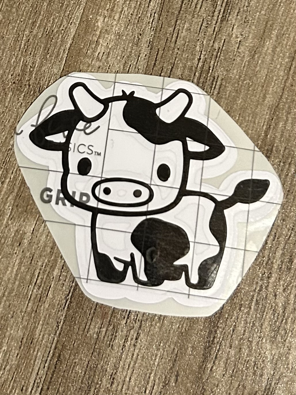5-Pack Handmade Cow Stickers – Layered Permanent Vinyl | Black & White | 2.71" x 2.25"