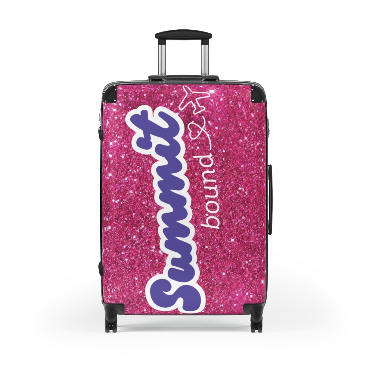 Large Cheer Glitter Weekend Suitcase